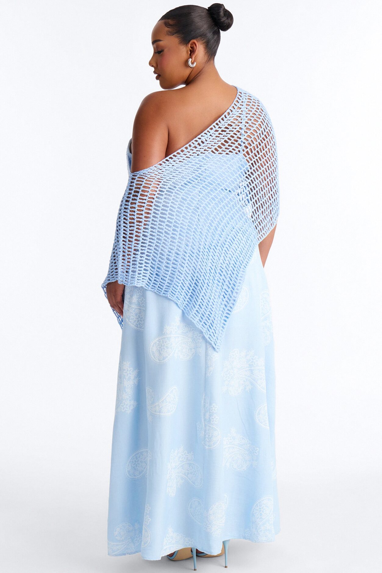 Time For A Stroll Maxi Dress Set - LightBlue