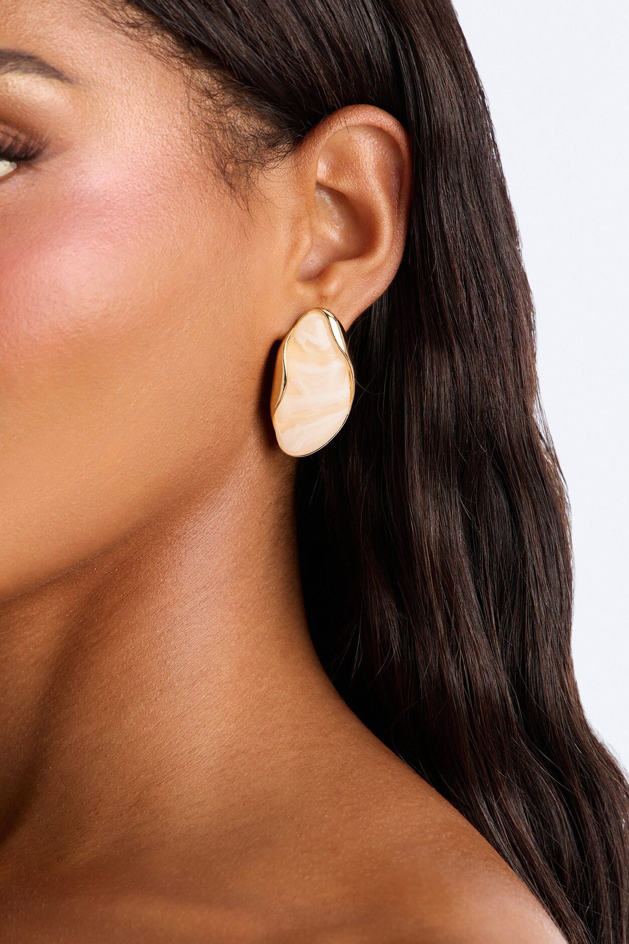 Liliana Oversized Jeweled Stud Earrings - Gold/combo