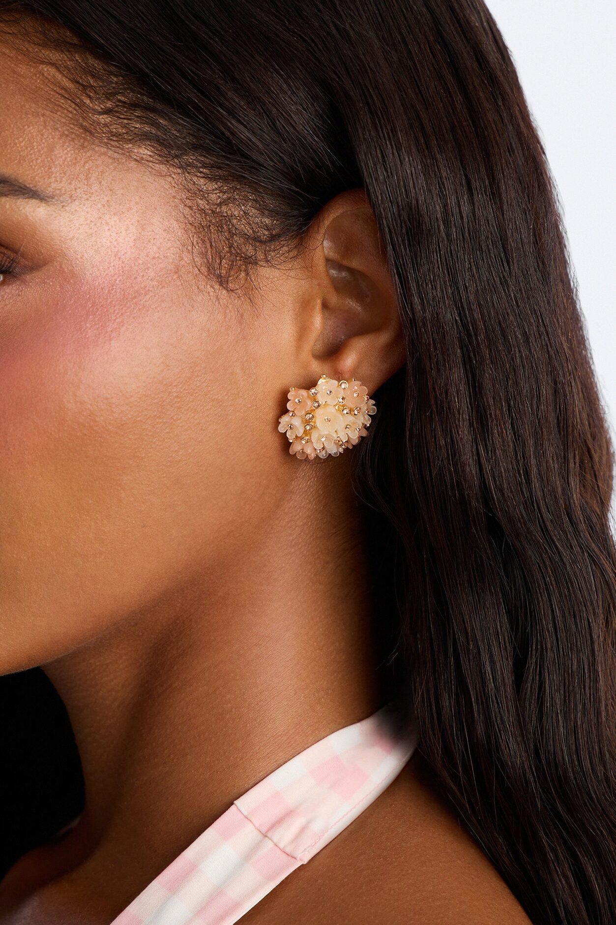 The Best Way Floral Stud Earrings - Pink/combo