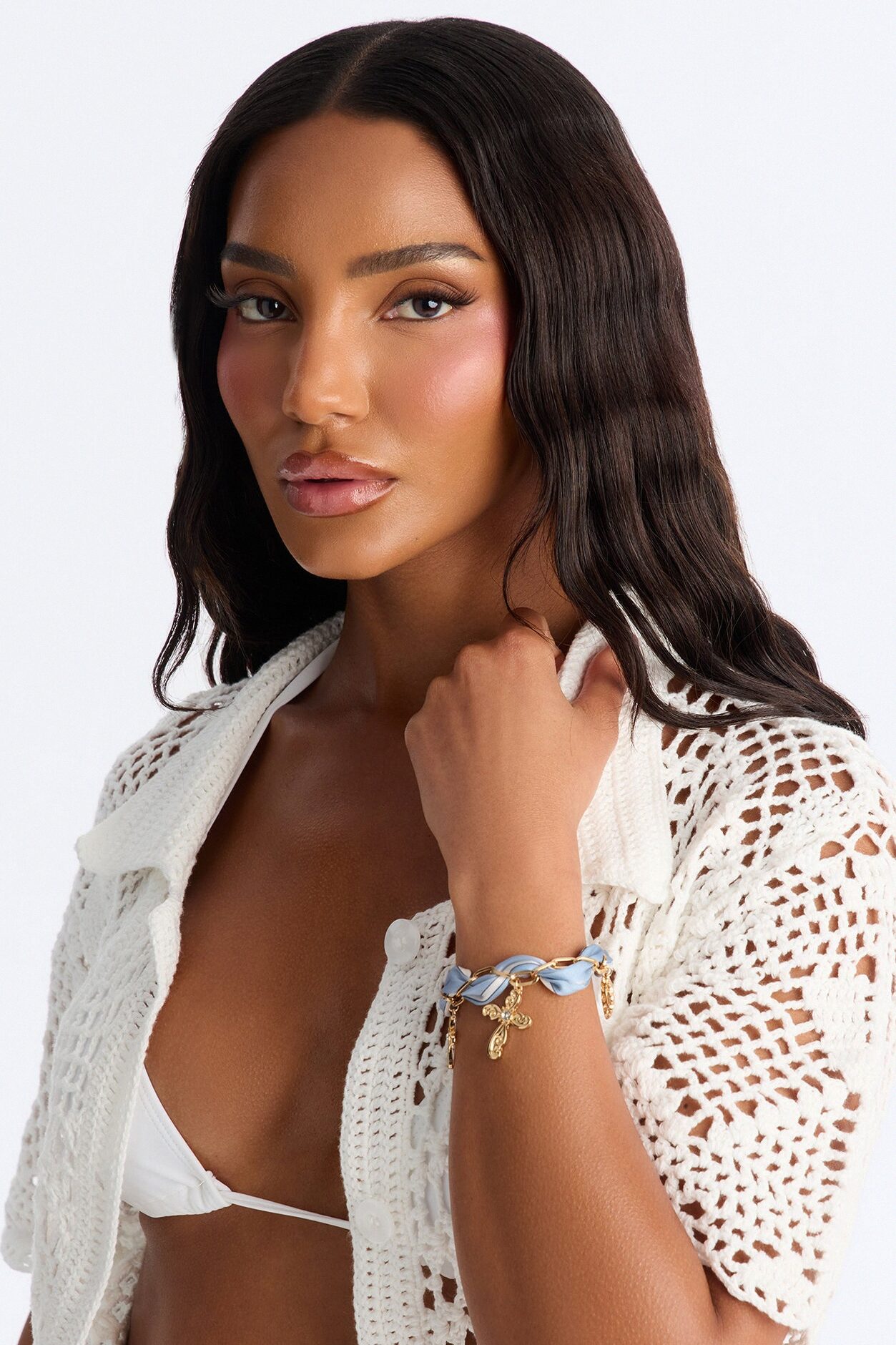 Divine Charm Bracelet - Gold/Blue