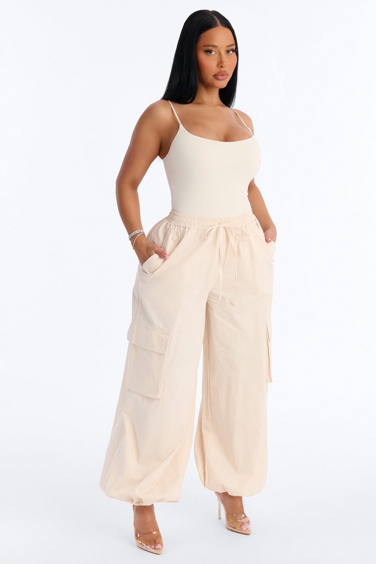 Off Duty Twill Cargo Jogger Pant 31″ - Cream