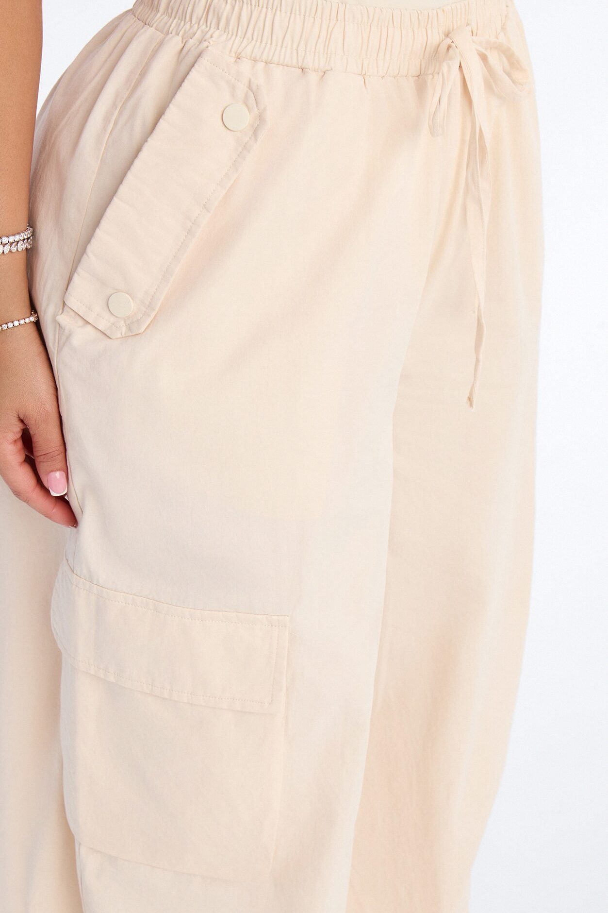 Off Duty Twill Cargo Jogger Pant 31″ - Cream