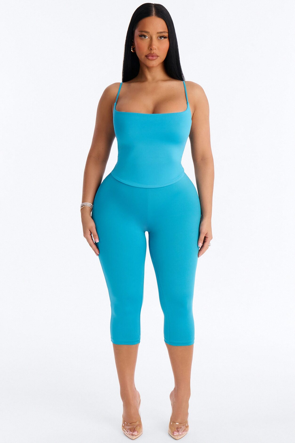 Contour Double Lined Cami Top - Blue