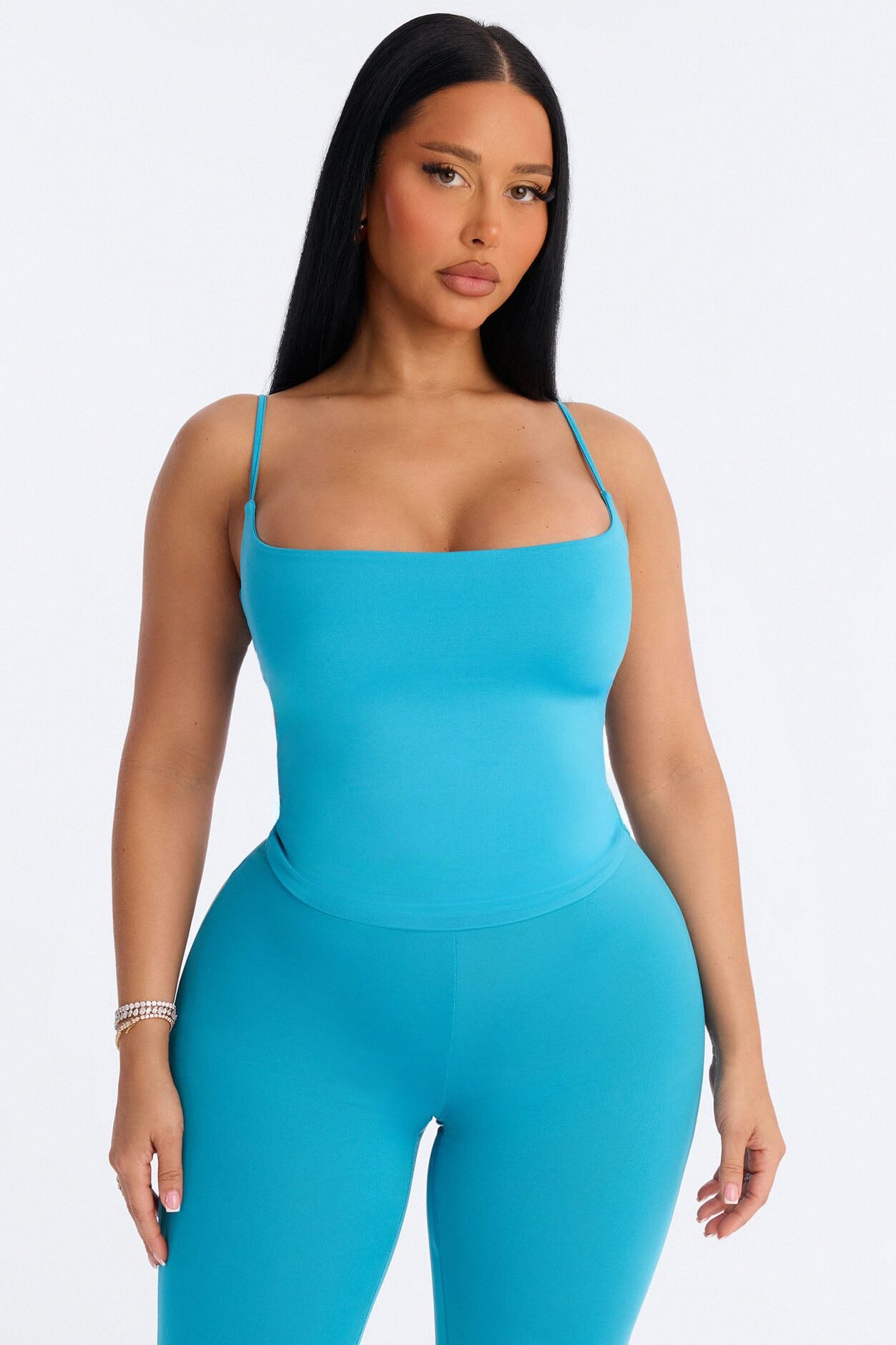 Contour Double Lined Cami Top - Blue