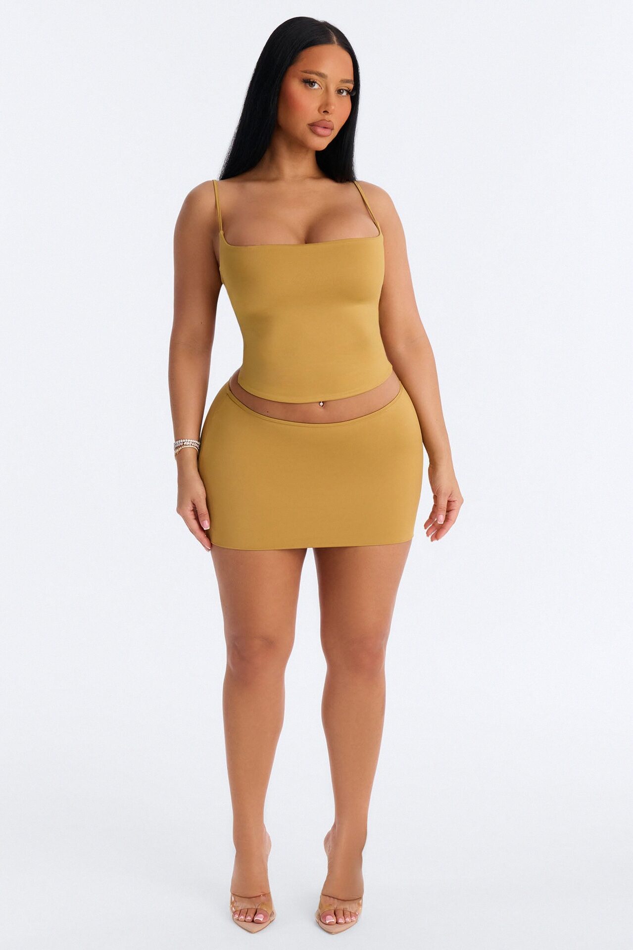 Contour Double Lined Cami Top - Honey