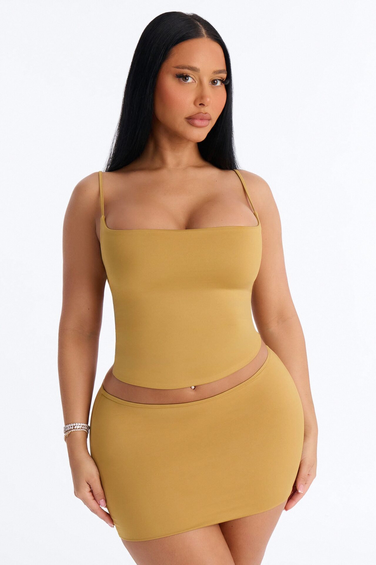 Contour Double Lined Cami Top - Honey