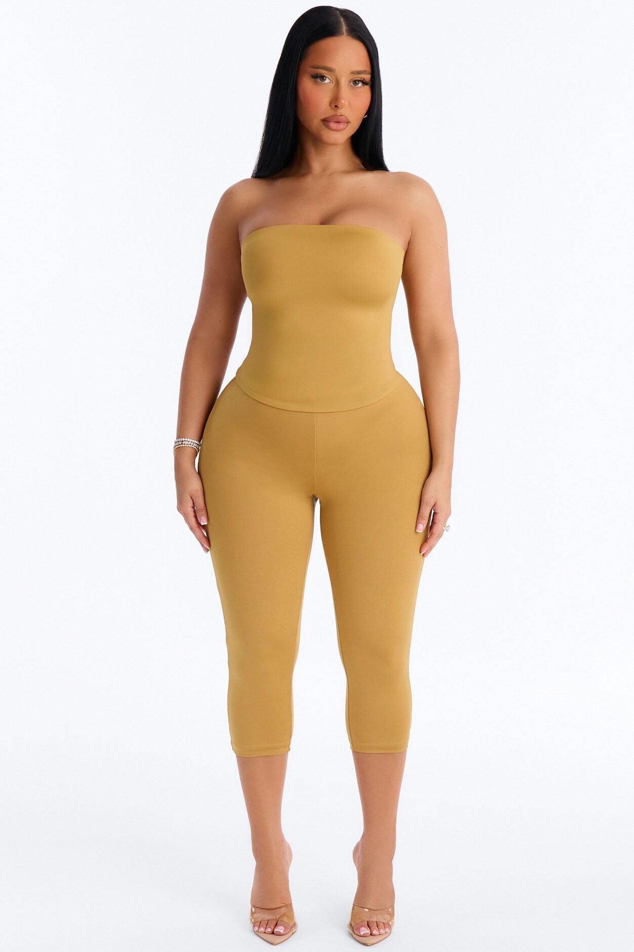 Contour Double Lined Tube Top - Honey