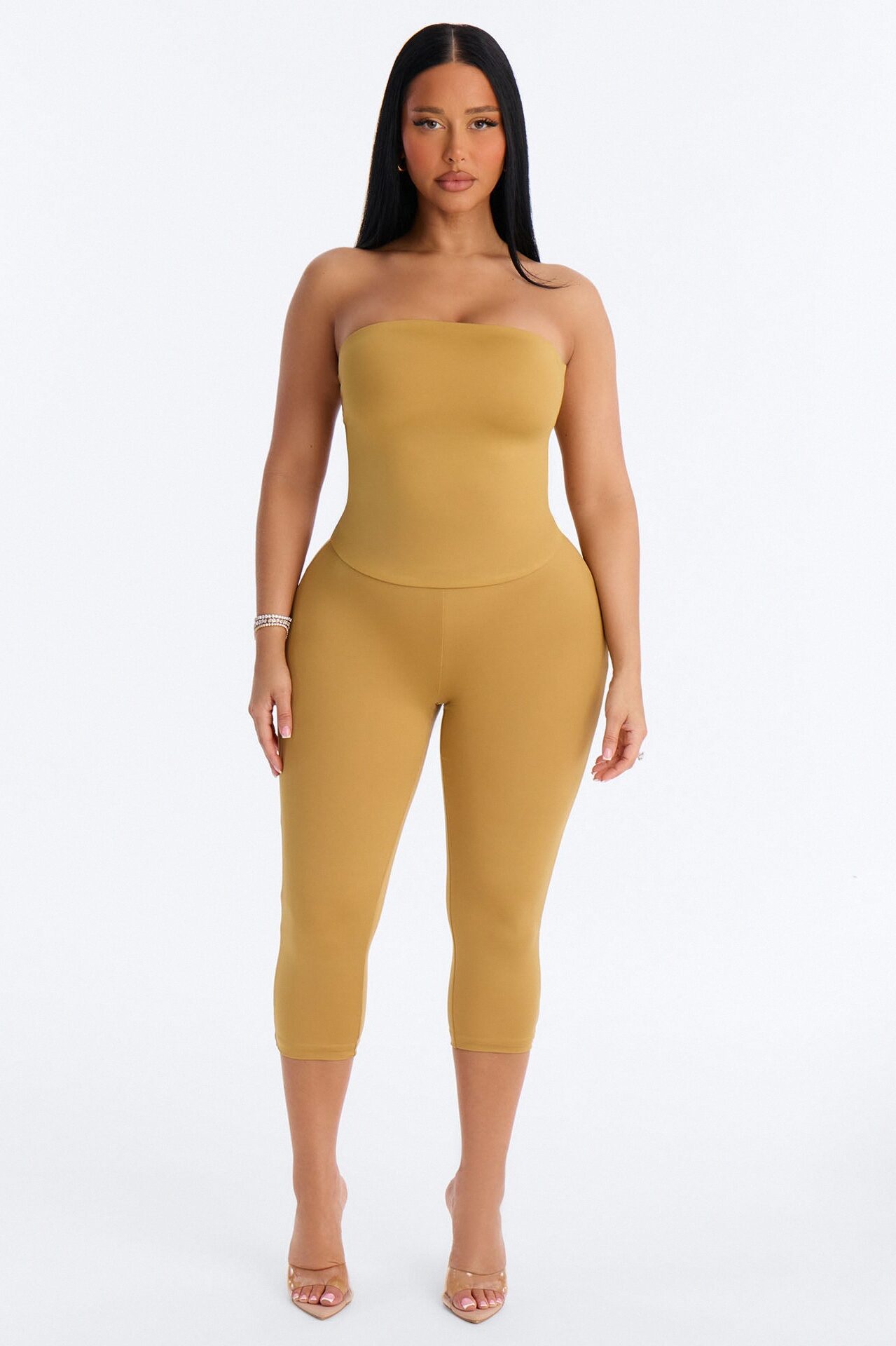 Contour Double Lined Capri Pant - Honey