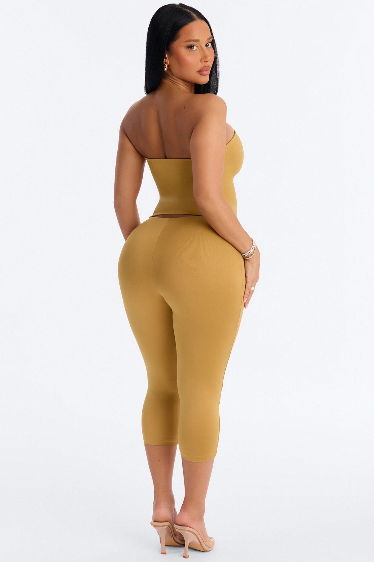 Contour Double Lined Capri Pant - Honey