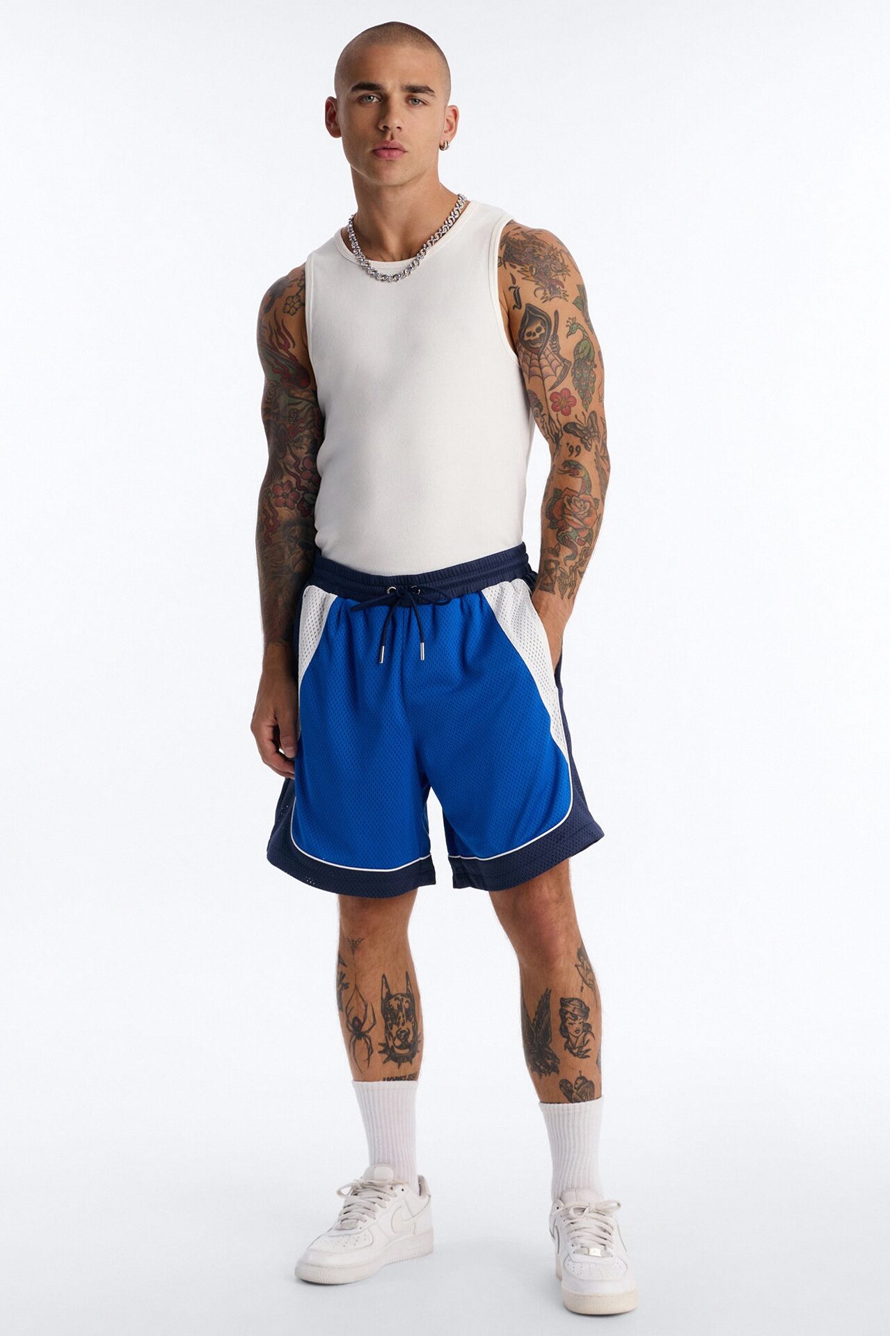 Marcello Relaxed Mesh Short - Blue/combo