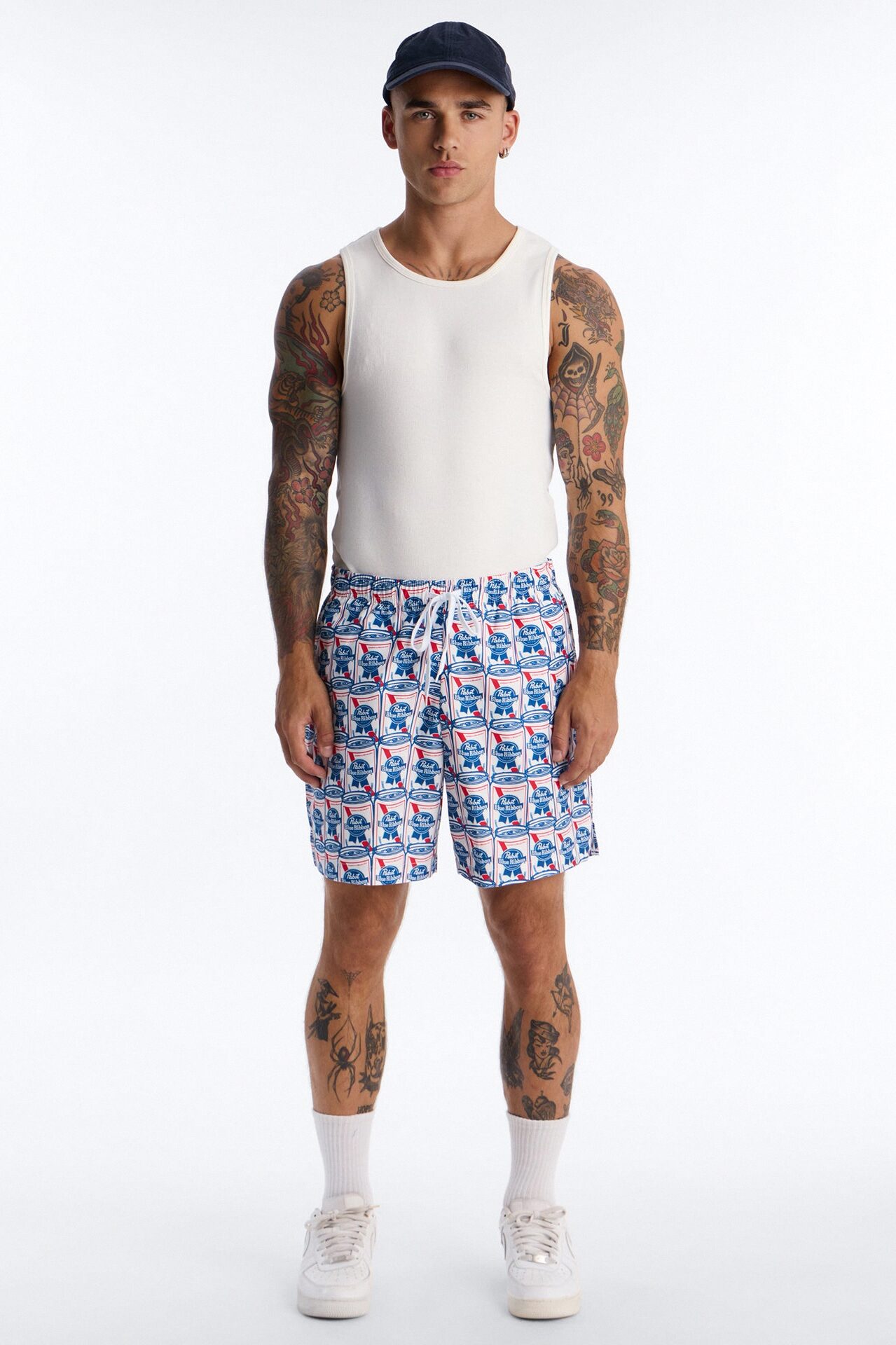 PBR Block Party Printed Swim Trunk 7″ - Multi Color