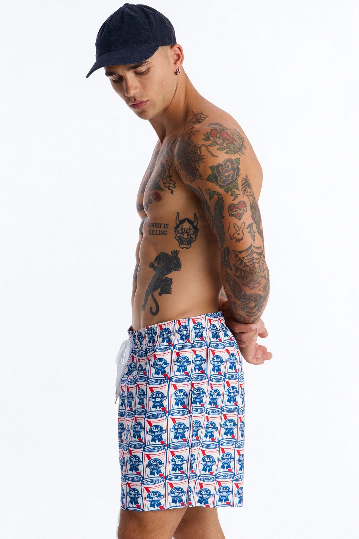 PBR Block Party Printed Swim Trunk 7″ - Multi Color