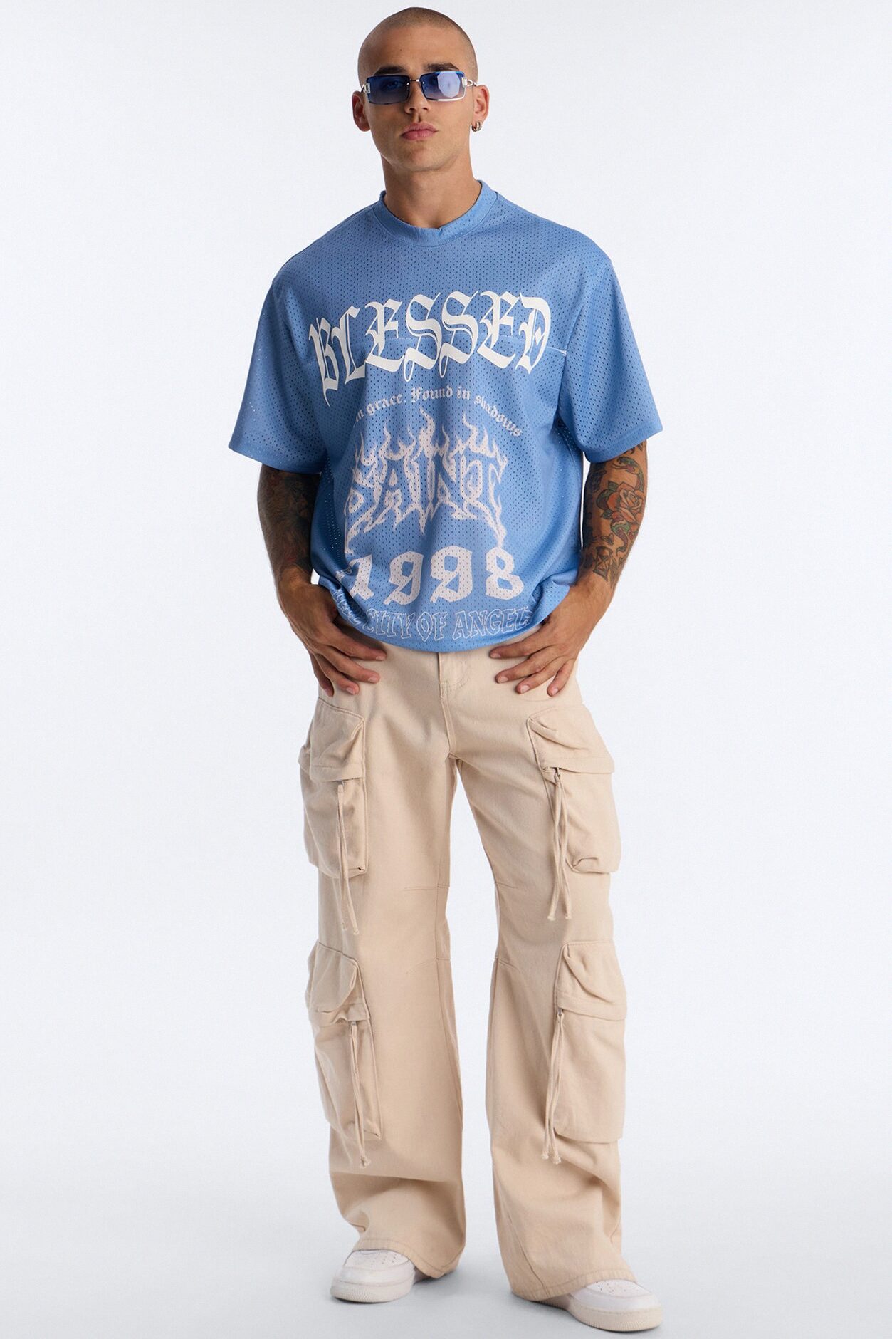 Blessed Mesh Jersey Short Sleeve - Blue