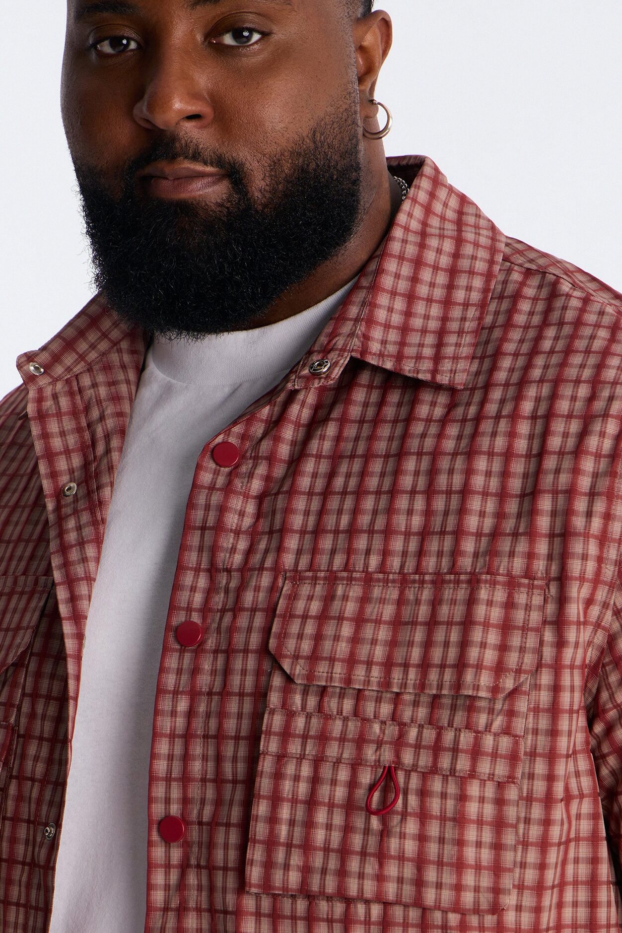 Ryder Plaid Button Up Shirt - Red/combo
