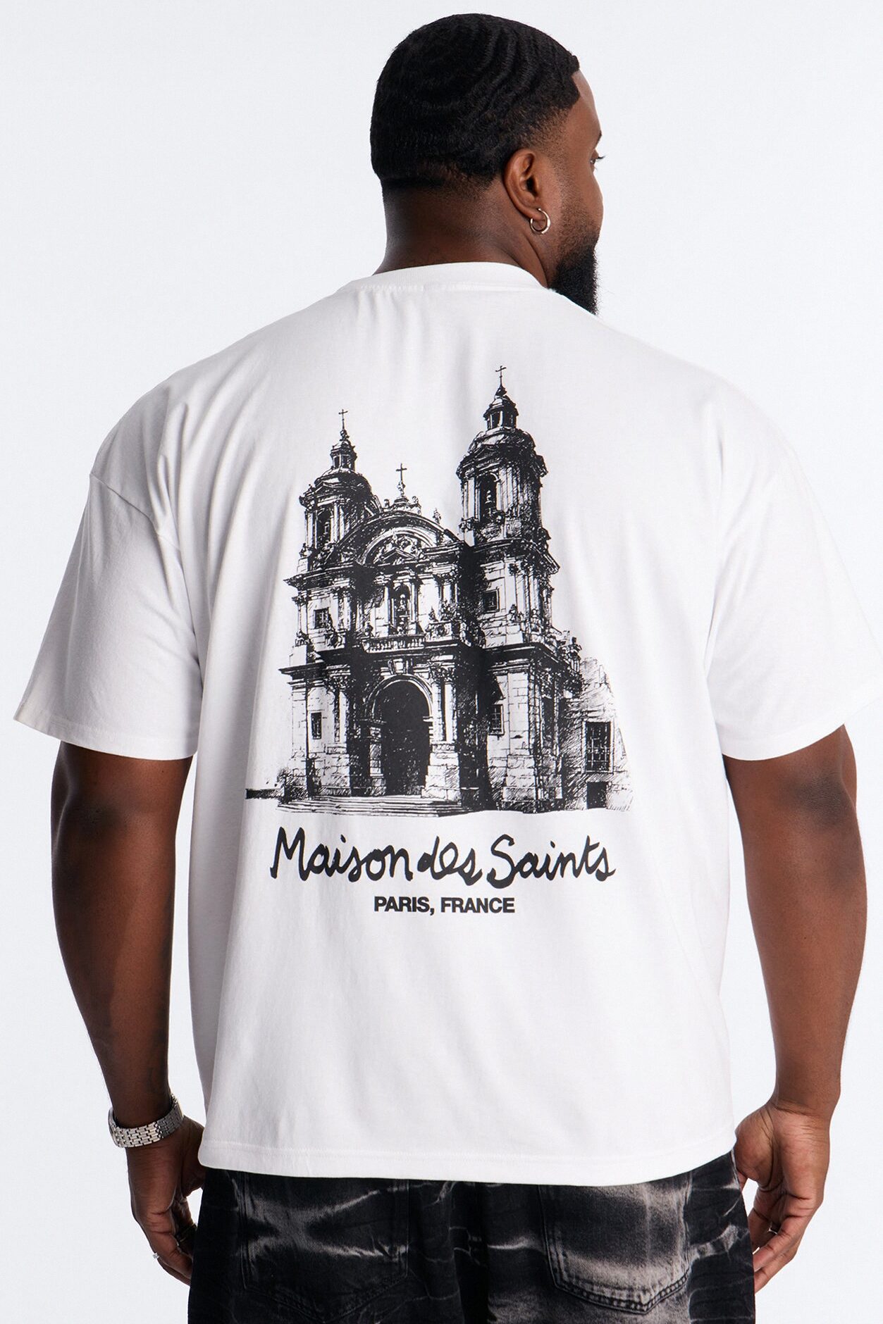 Maison Des Saints Boxy Short Sleeve Tee - White