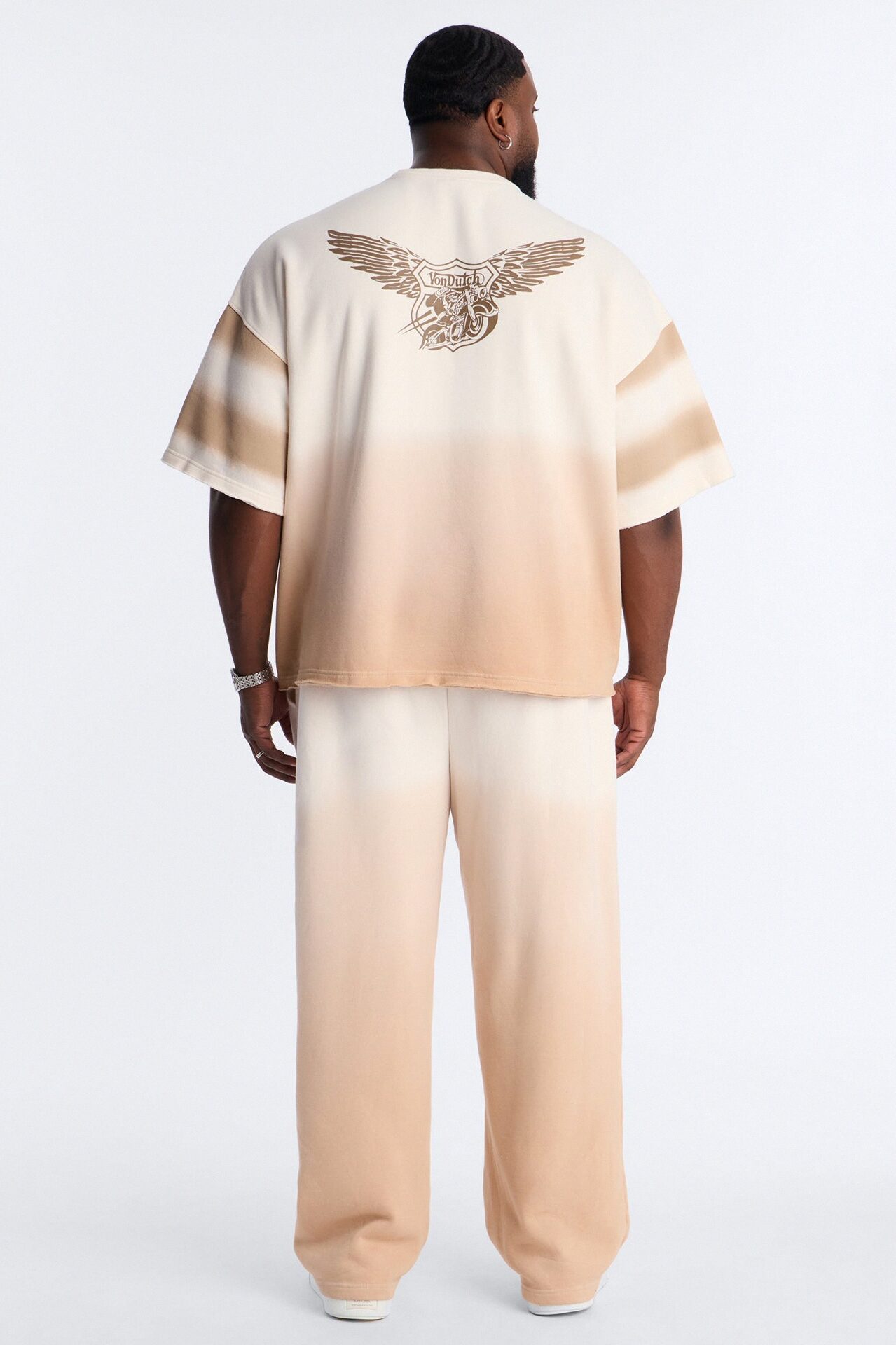 Von Dutch Faded Wide Leg Sweatpant - Cream