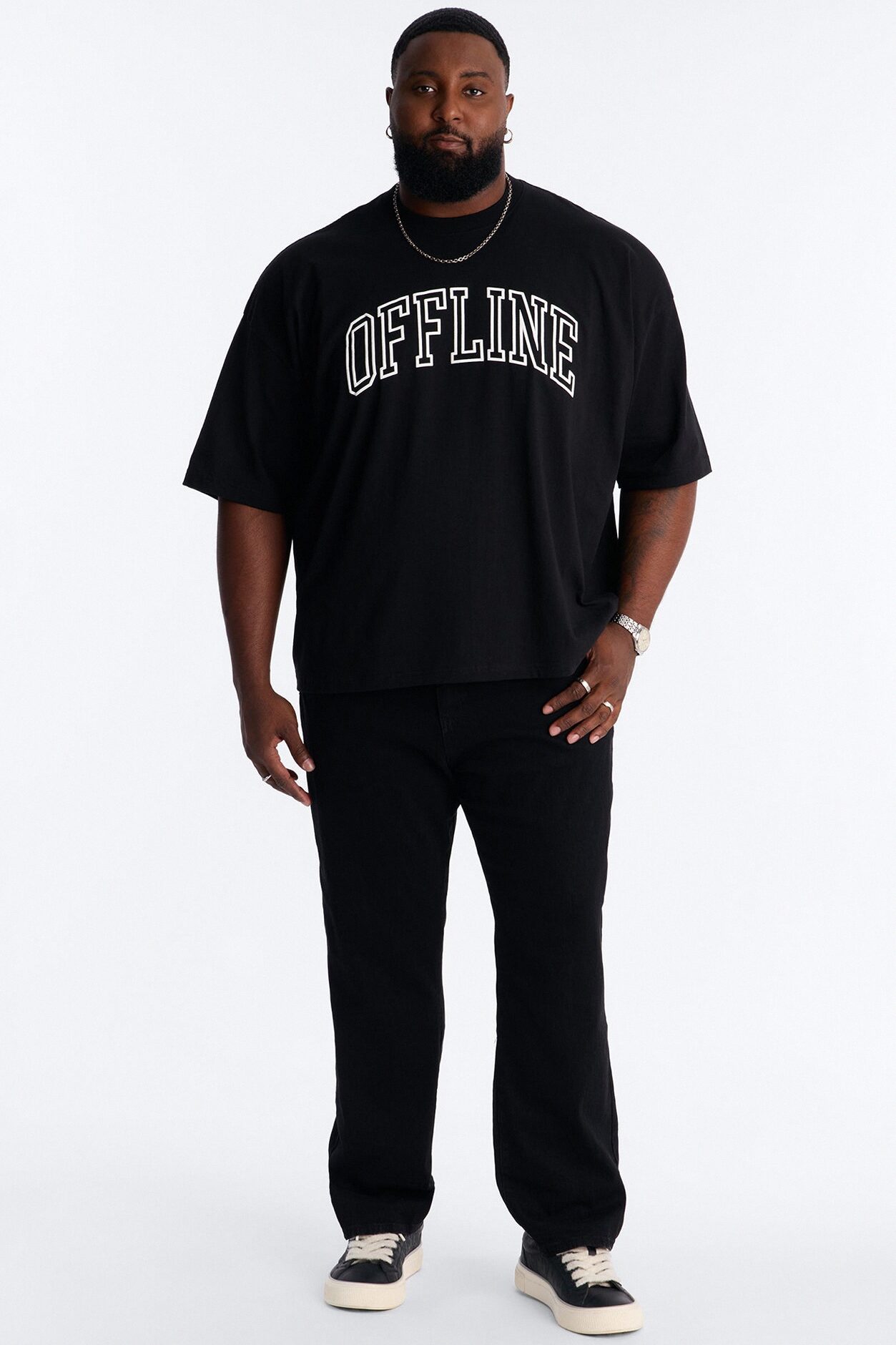 Offline Puff Boxy Short Sleeve Tee - Black
