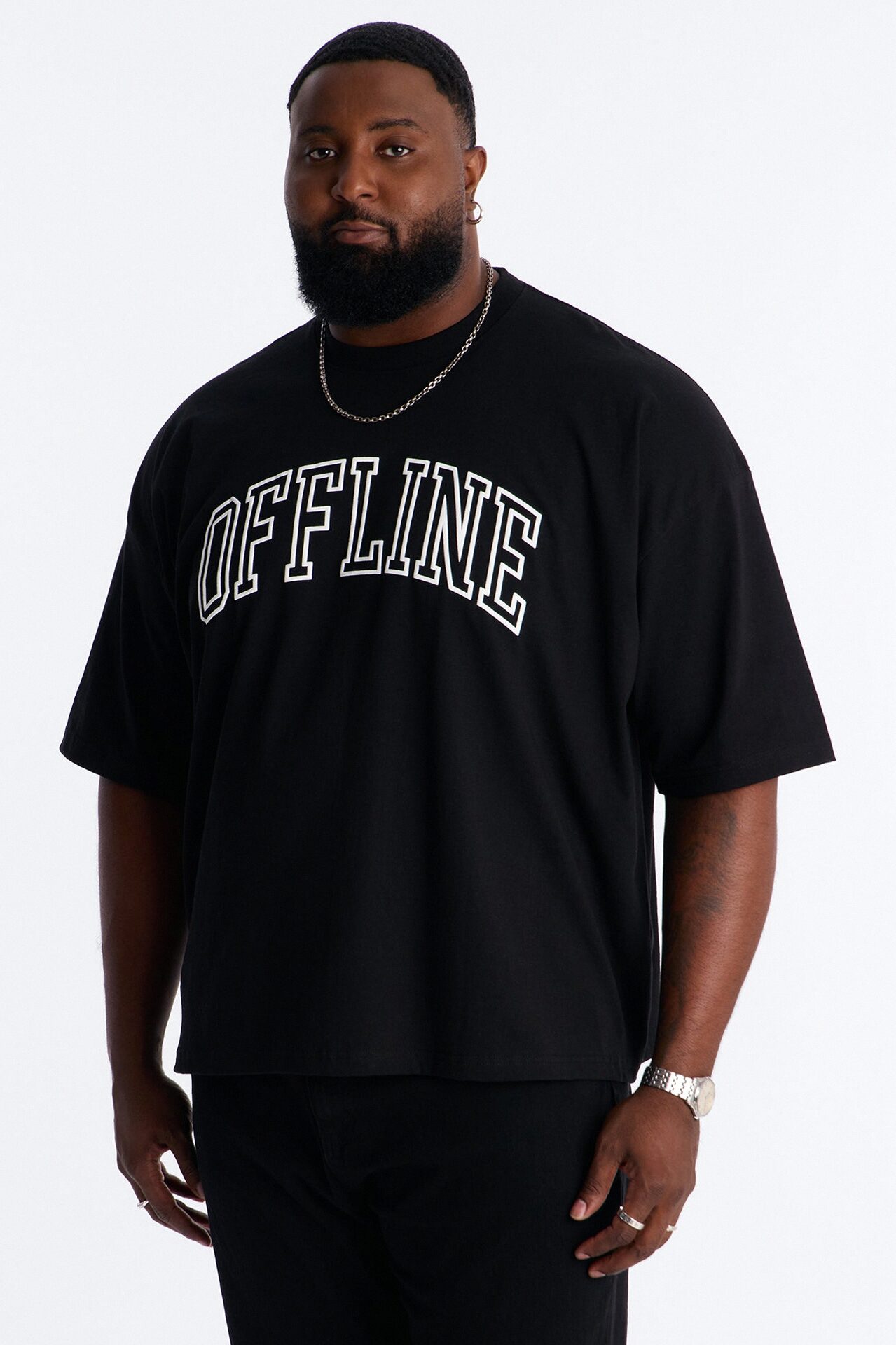 Offline Puff Boxy Short Sleeve Tee - Black