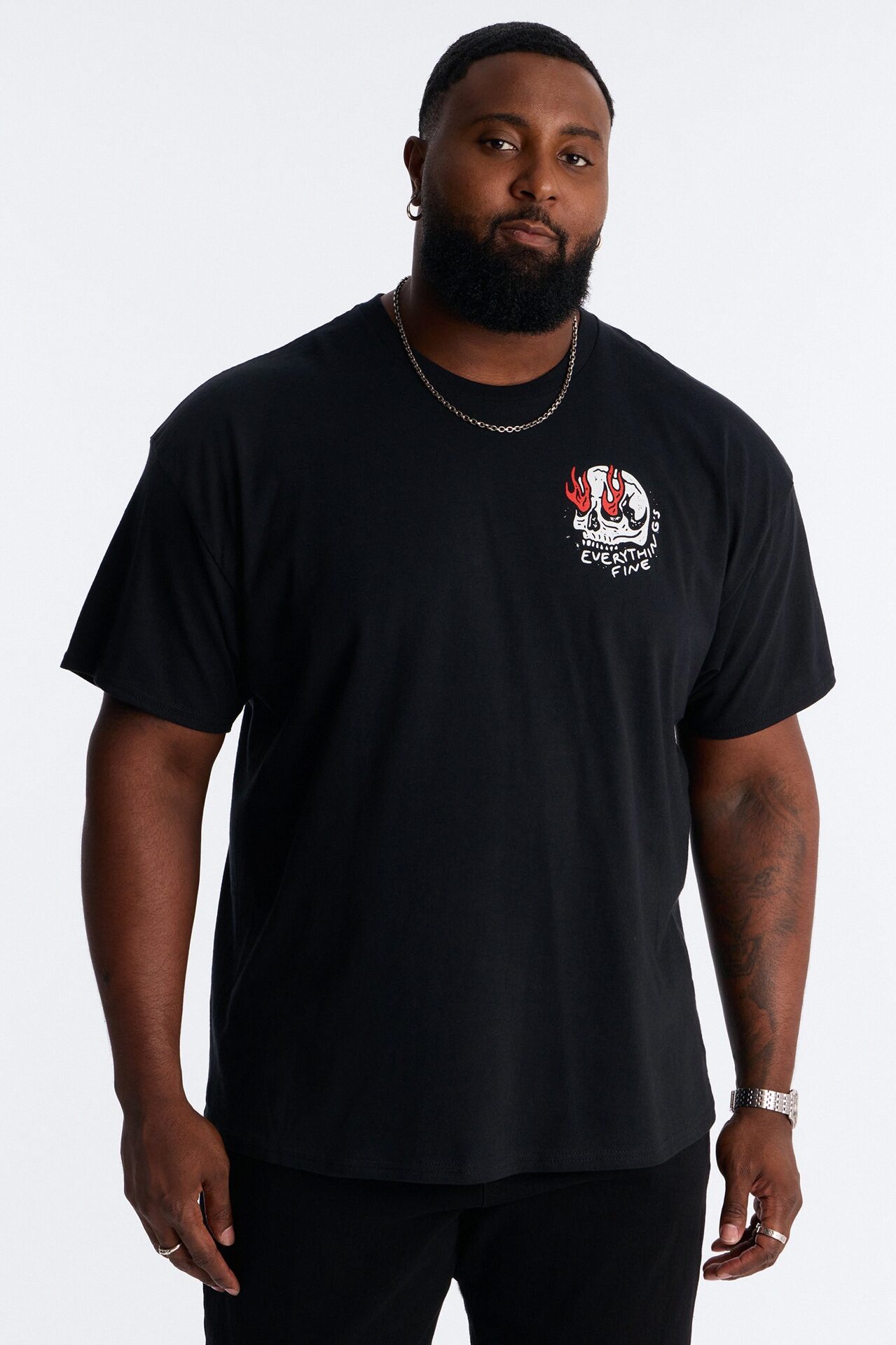 Everything's Fine Short Sleeve Tee - Black