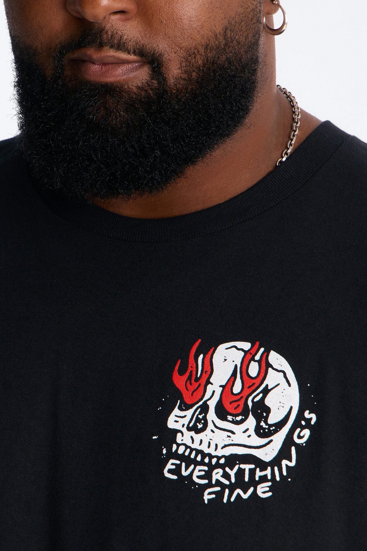 Everything's Fine Short Sleeve Tee - Black