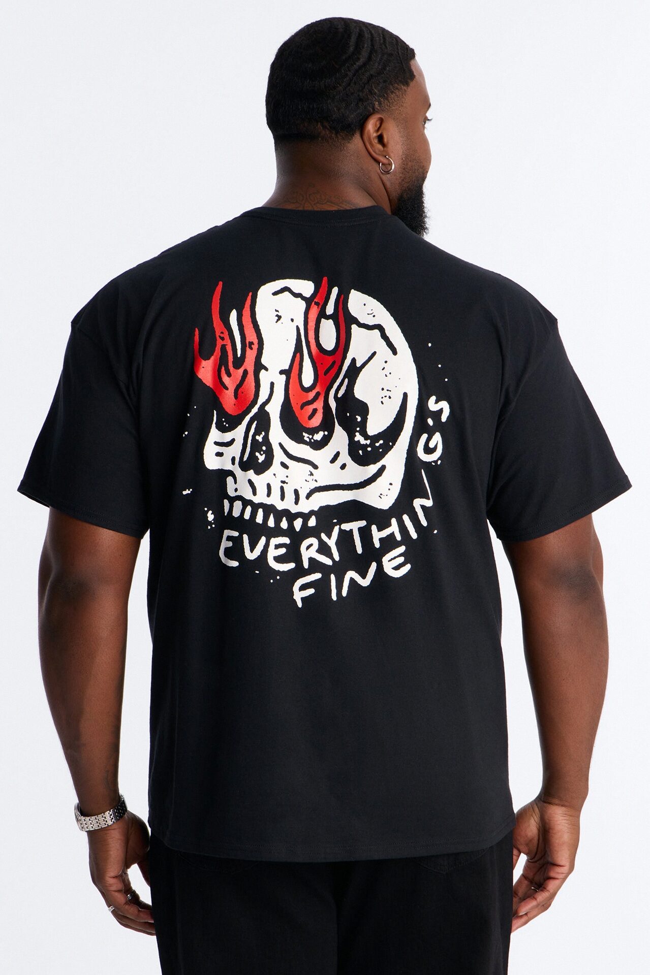Everything's Fine Short Sleeve Tee - Black