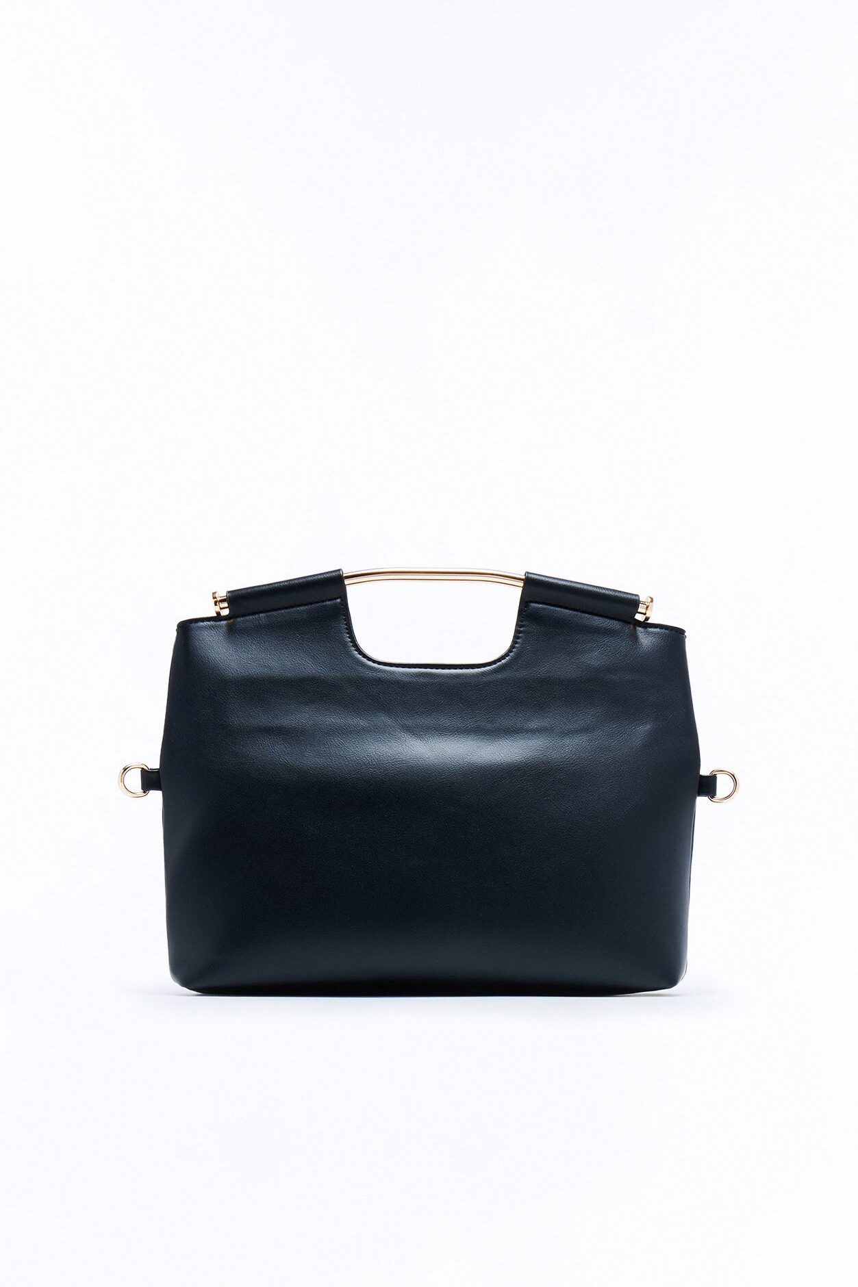 Lights Out Faux Leather Clutch - Black