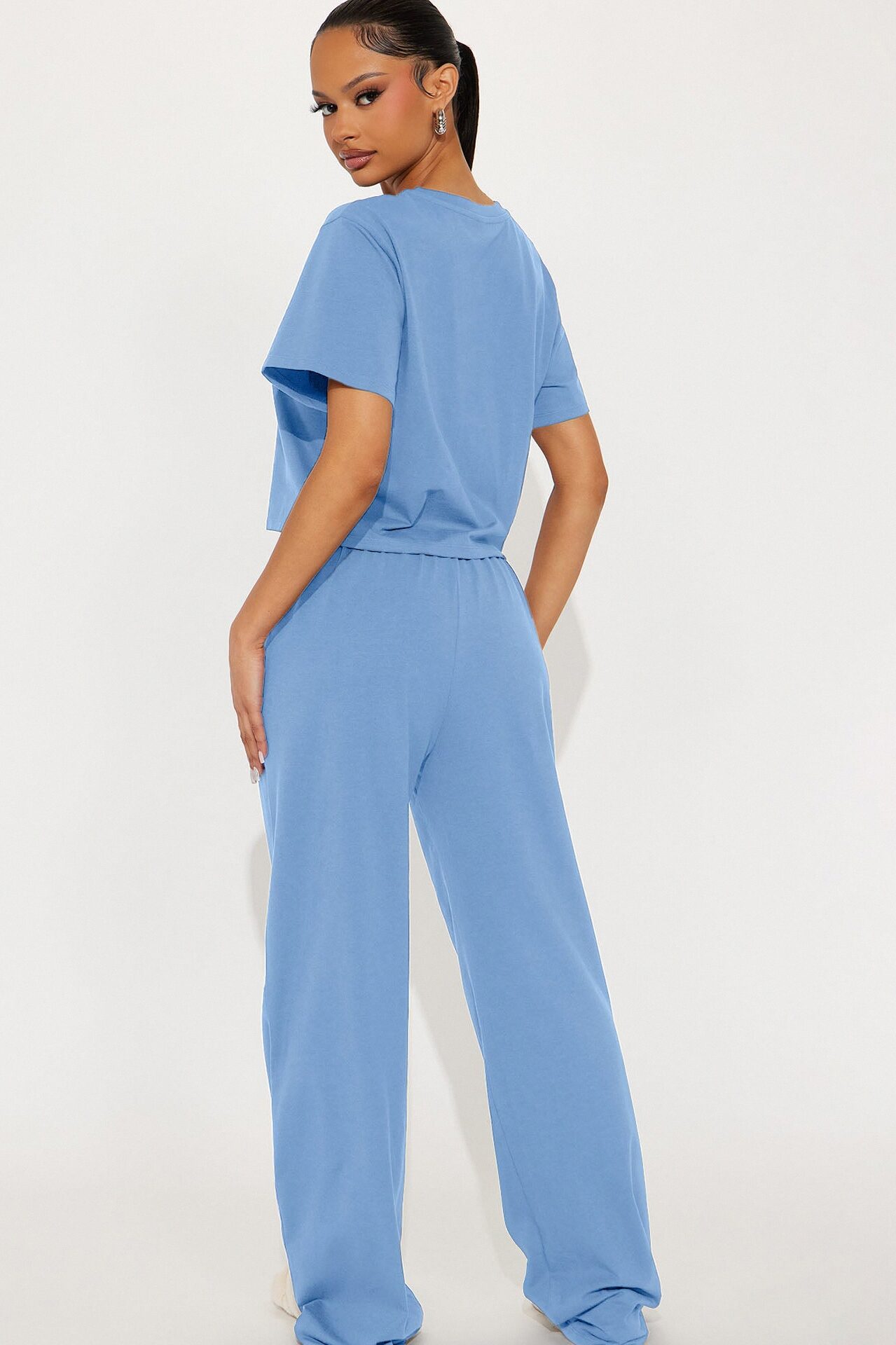 FN Mood Cotton PJ Pant Set - Blue