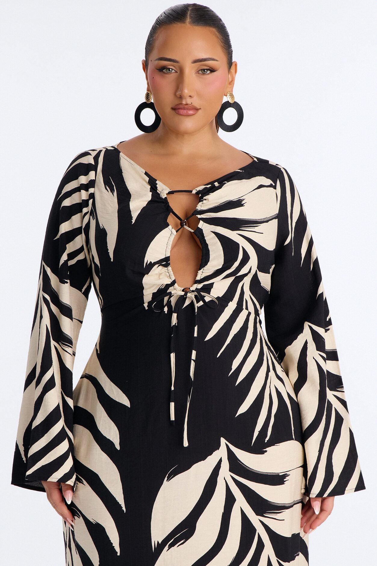 Tulum Days Linen Maxi Dress - Black/combo
