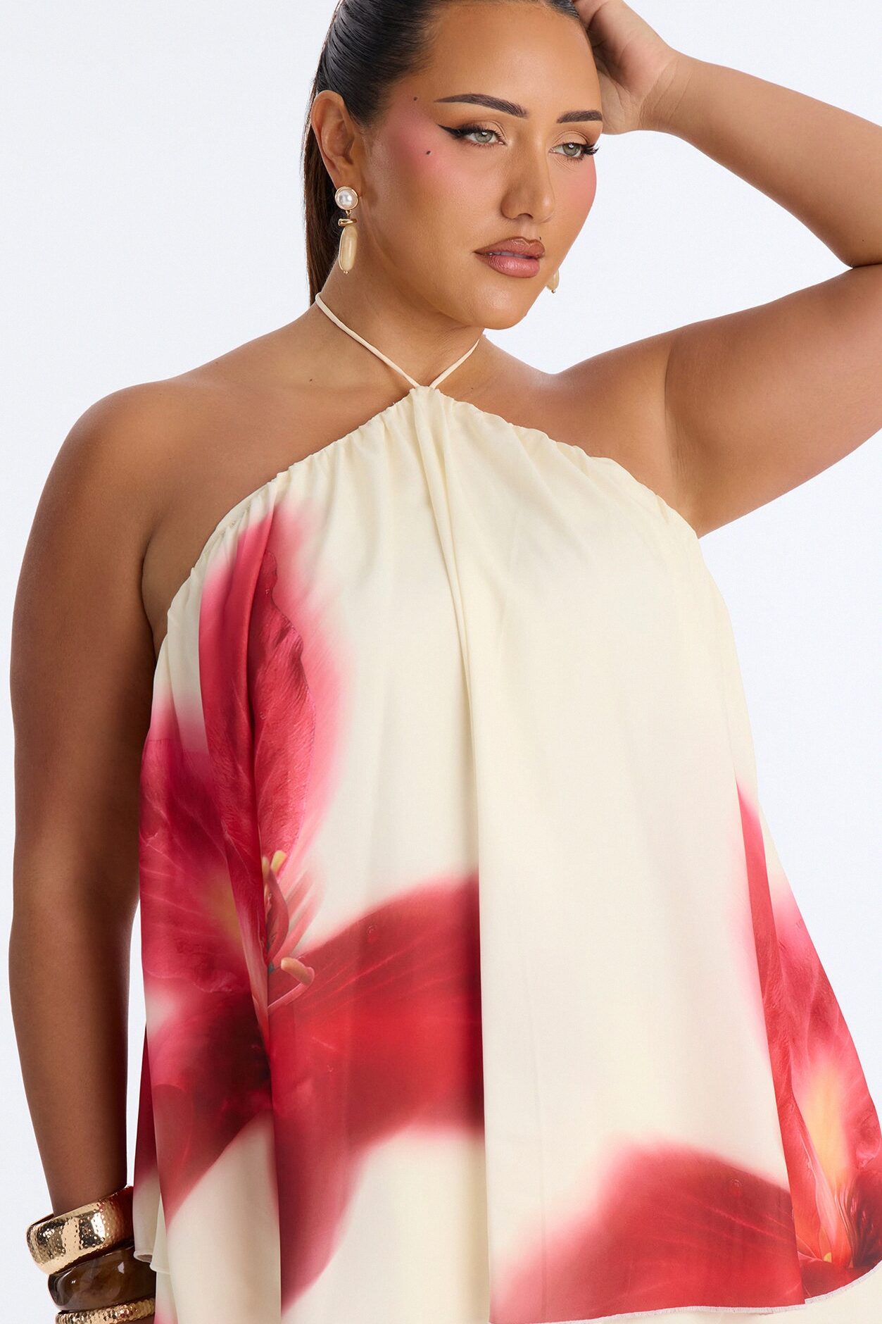 Floral Fling Chiffon Romper - Yellow