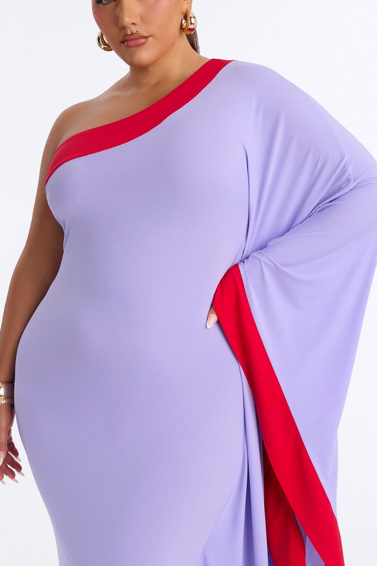 Casually Allure One Shoulder Maxi Dress - Lavender