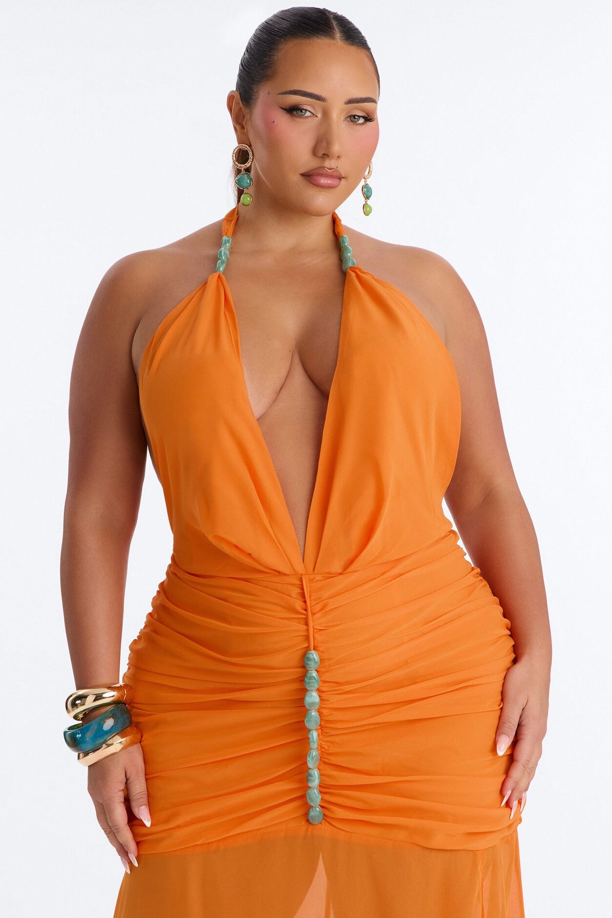 Lumi Rae Chiffon Maxi Dress - Orange