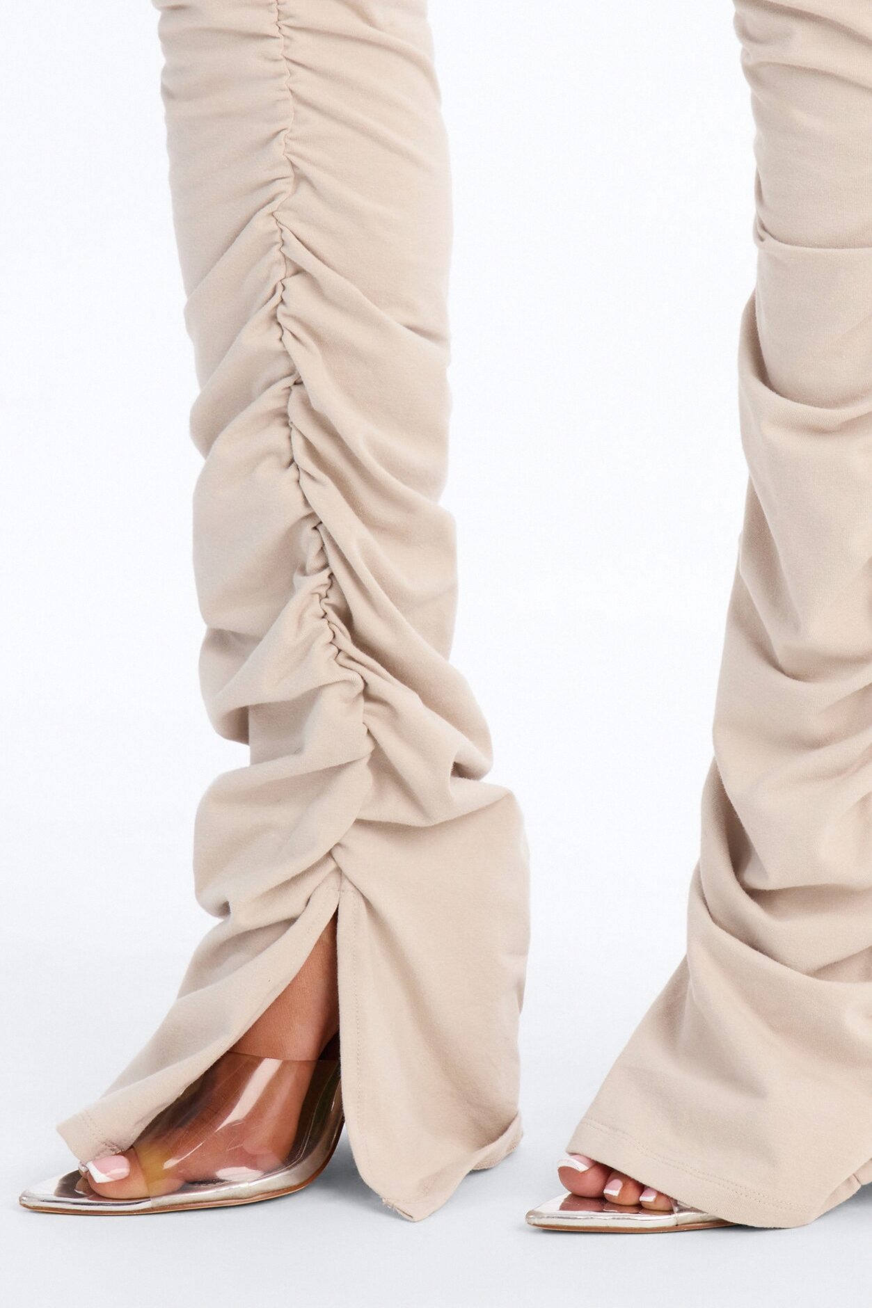Quinn High Rise Stacked Legging - Stone