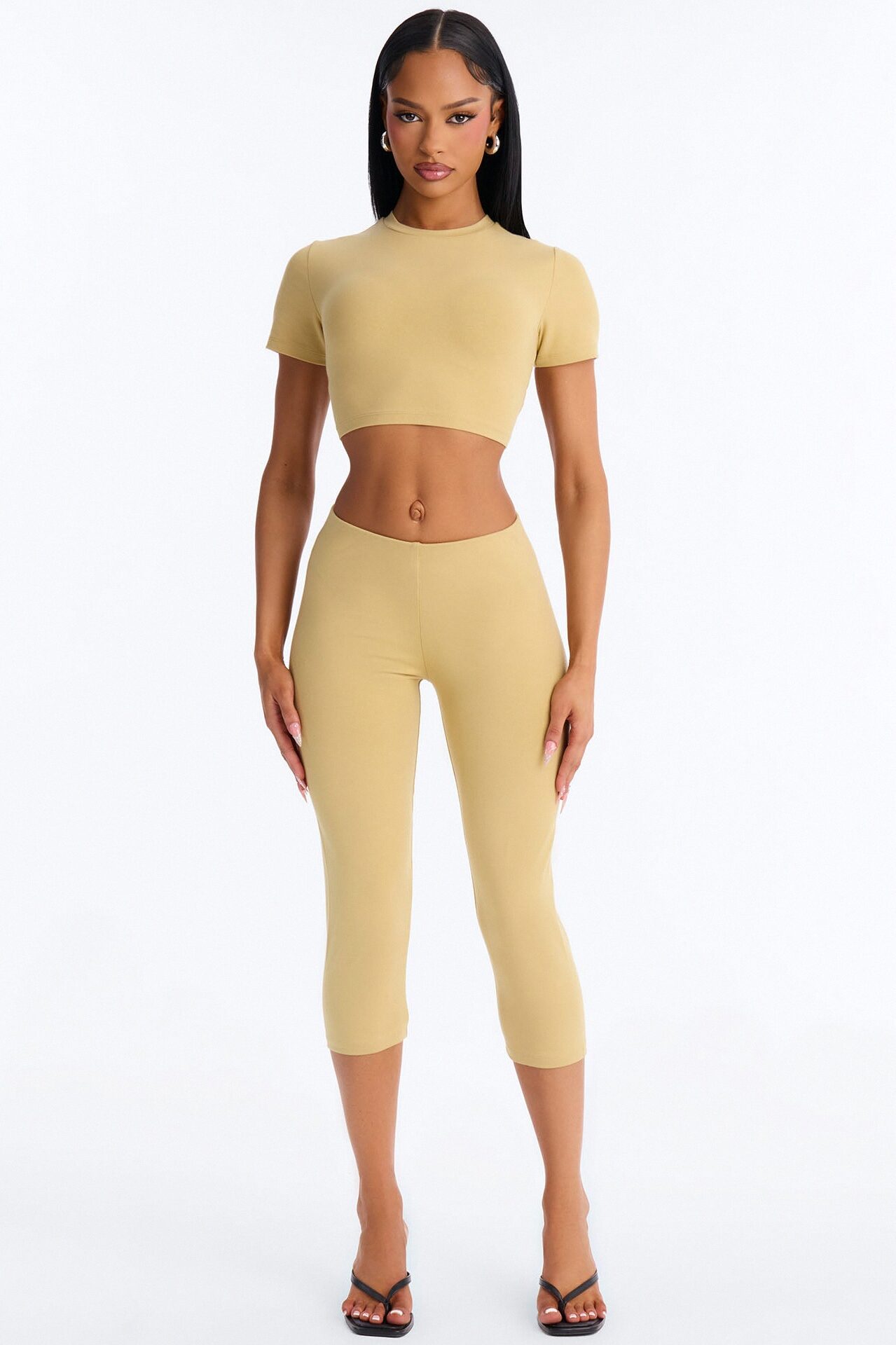 Quinn Low Rise Capri Legging - Honey