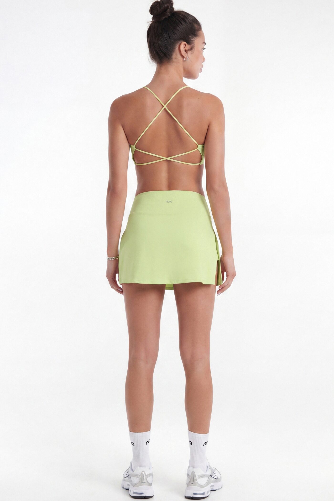 CloudForm™ Front Wrap Sports Mini Skort - Pistachio