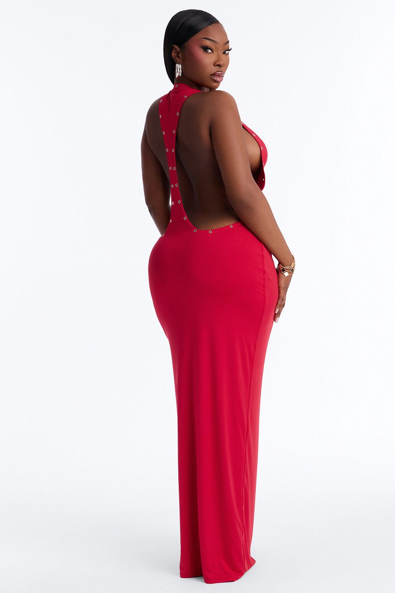 Keep You Staring Maxi Dress - Rust