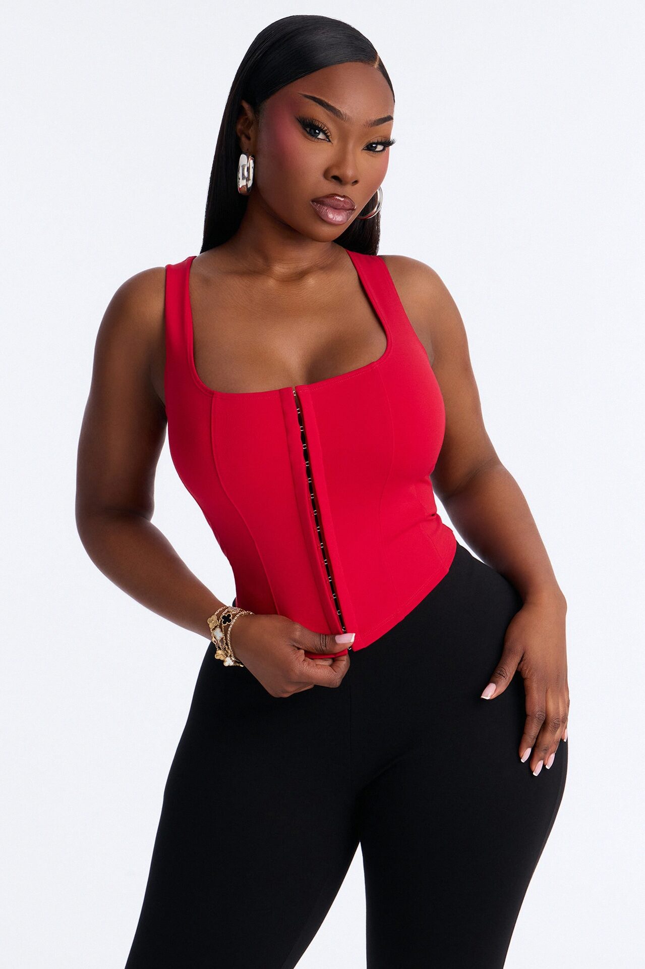 Belle Corset Top - Red