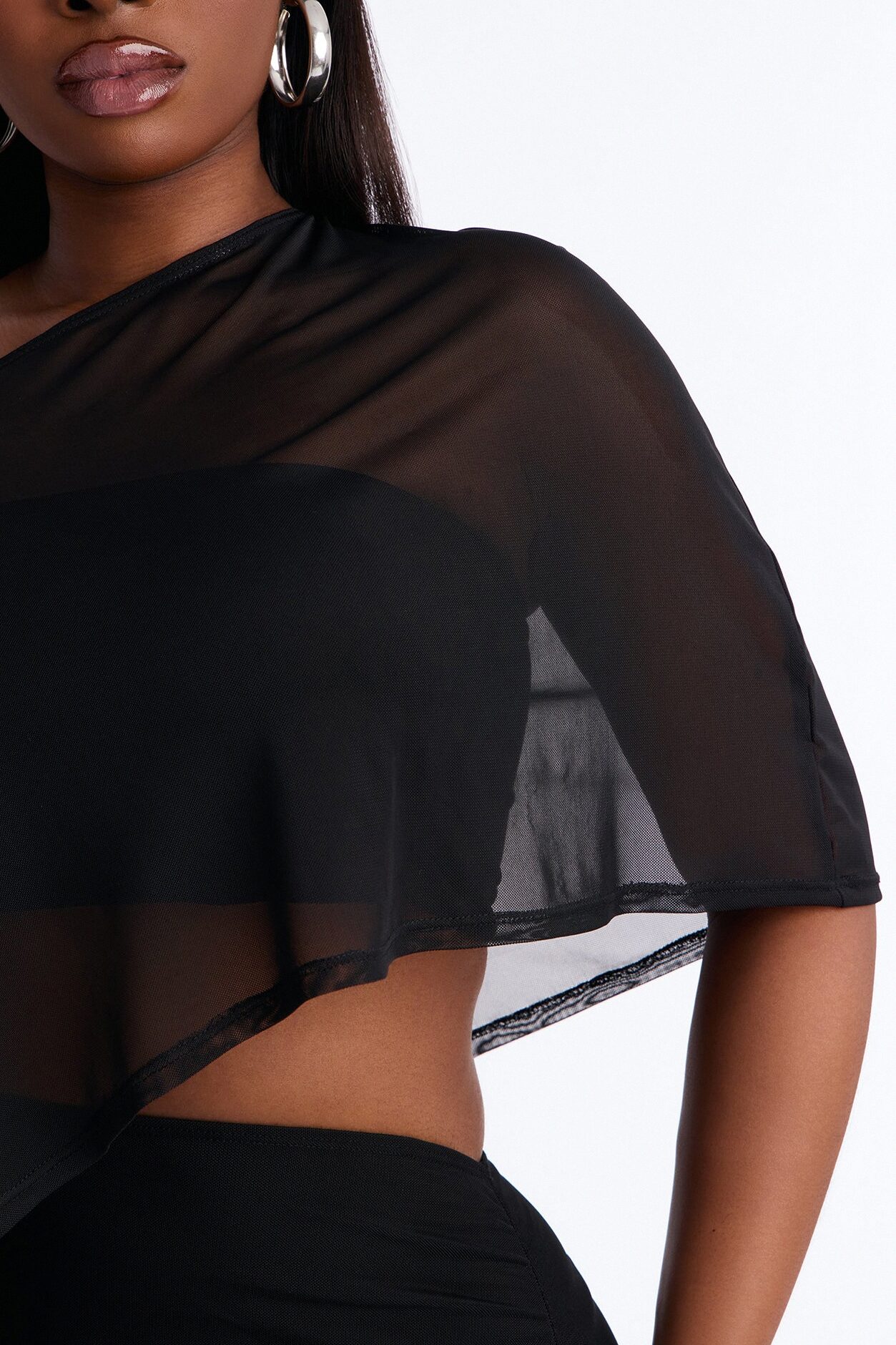 Enjoy The View 3 Piece Mesh Skirt Set - Black