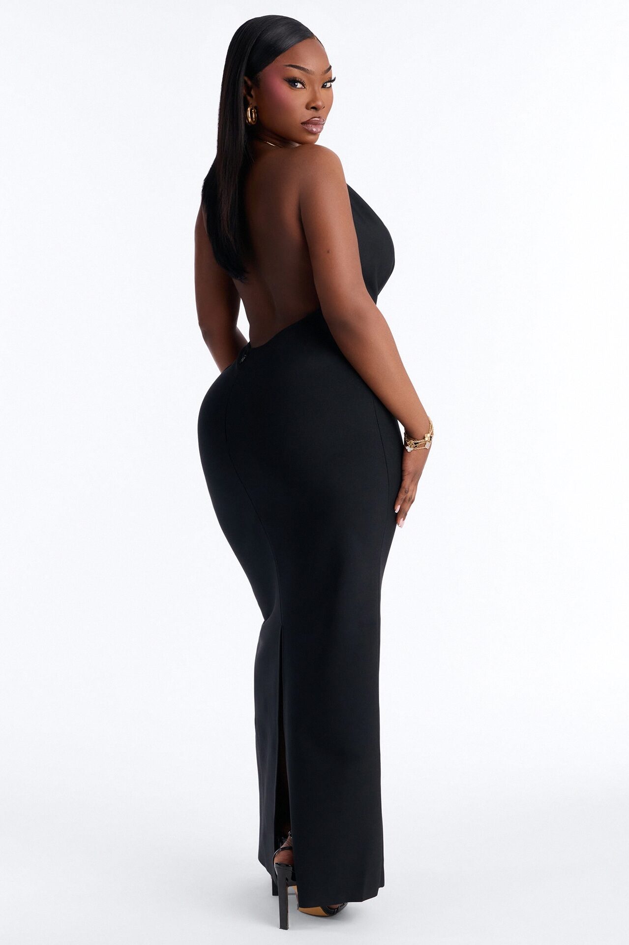 Blessing Your Eyes Bandage Maxi Dress - Black