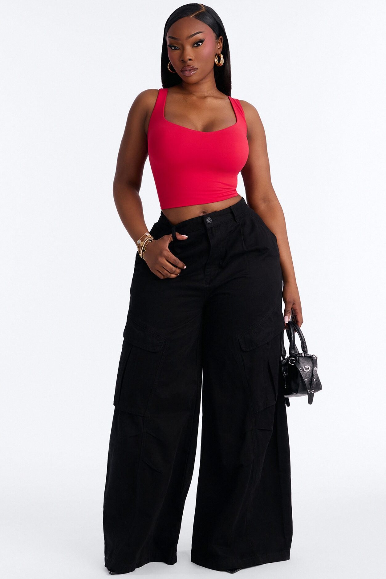 Quinn Double Lined Tank Top - Red