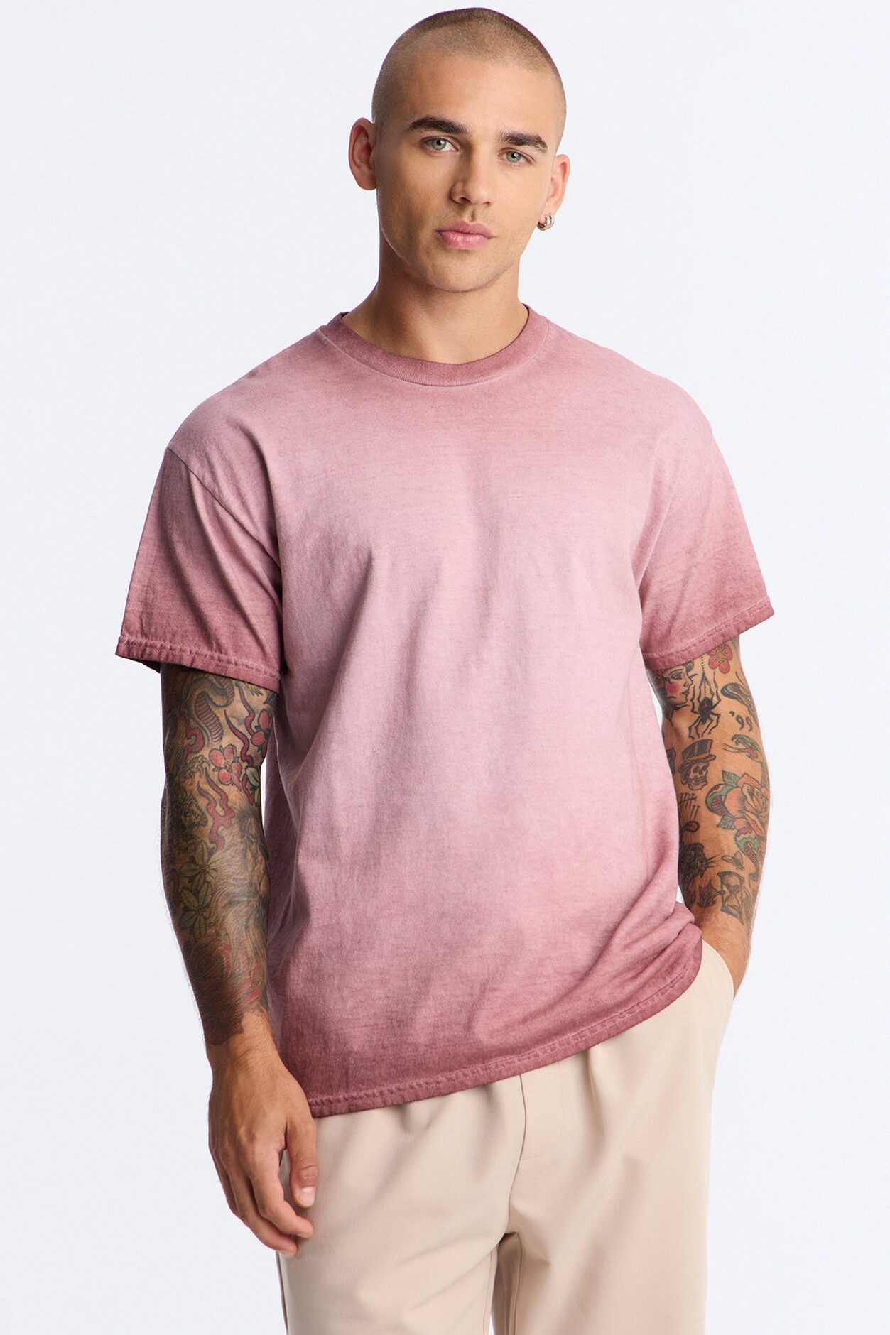 The Oil Wash Oversized Tee - Washed Mauve