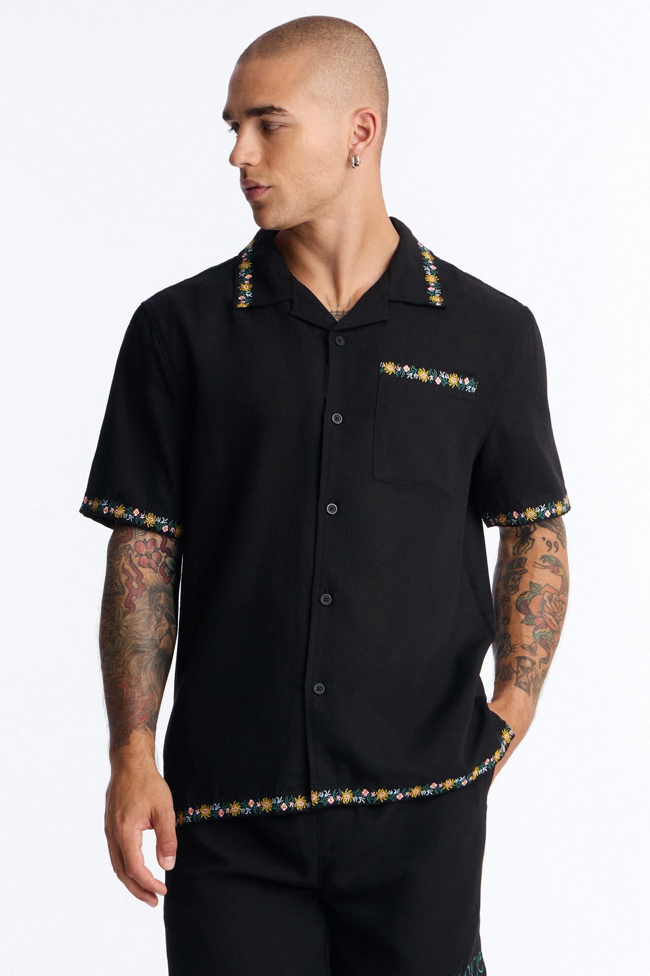 A Life In Balance Button Up Shirt - Black