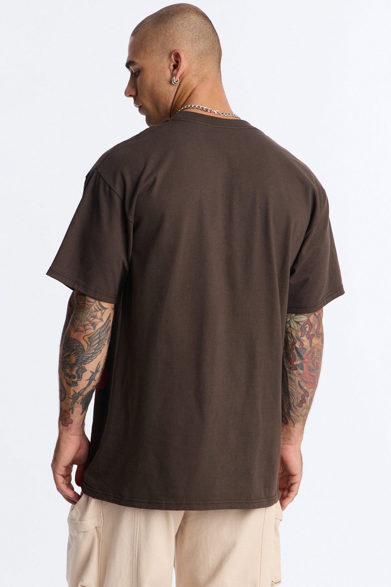 Naruto Itachi Akatsuki Oversized Short Sleeve Tee - Brown