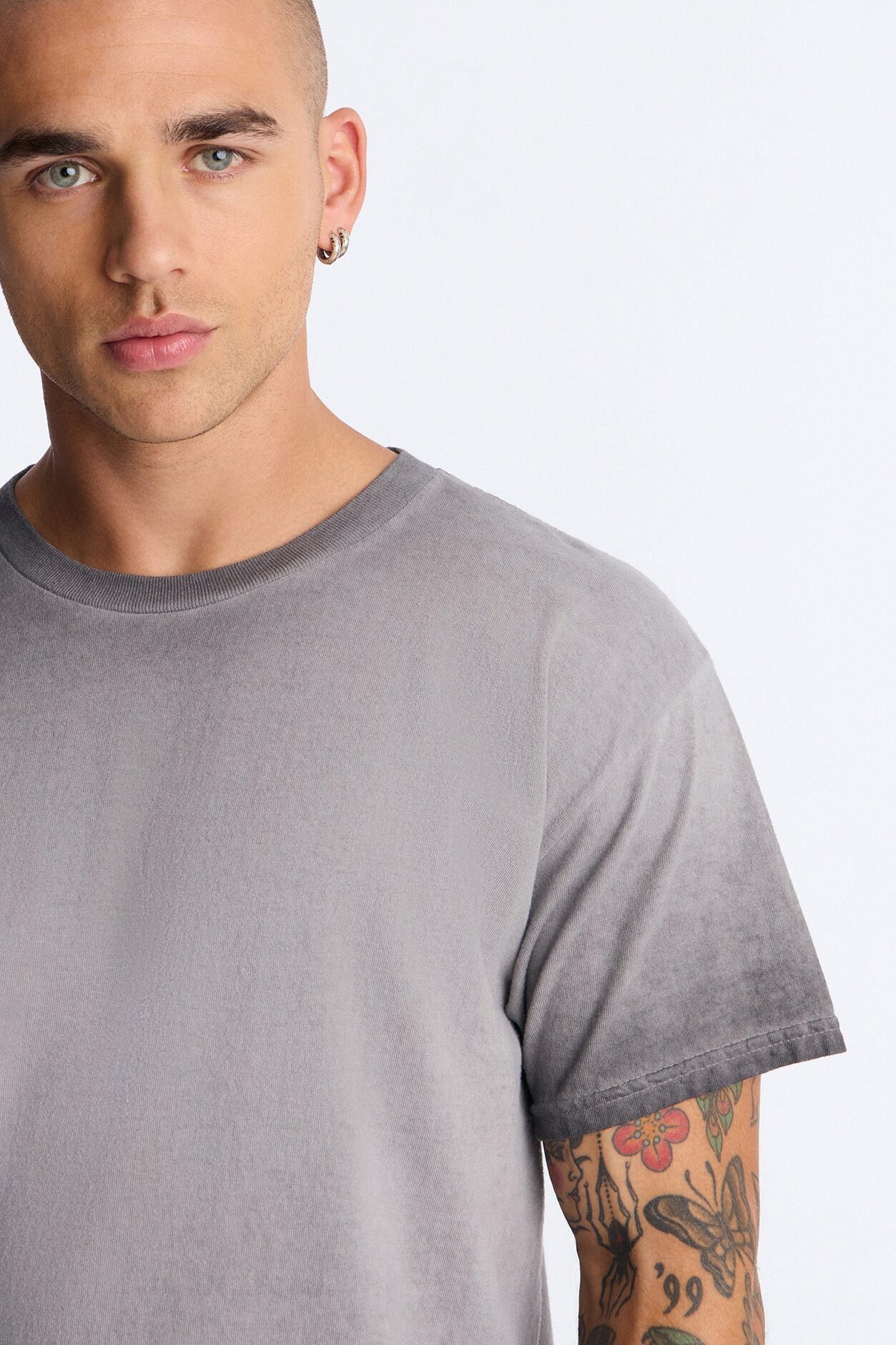 The Oil Wash Oversized Tee - Charcoal