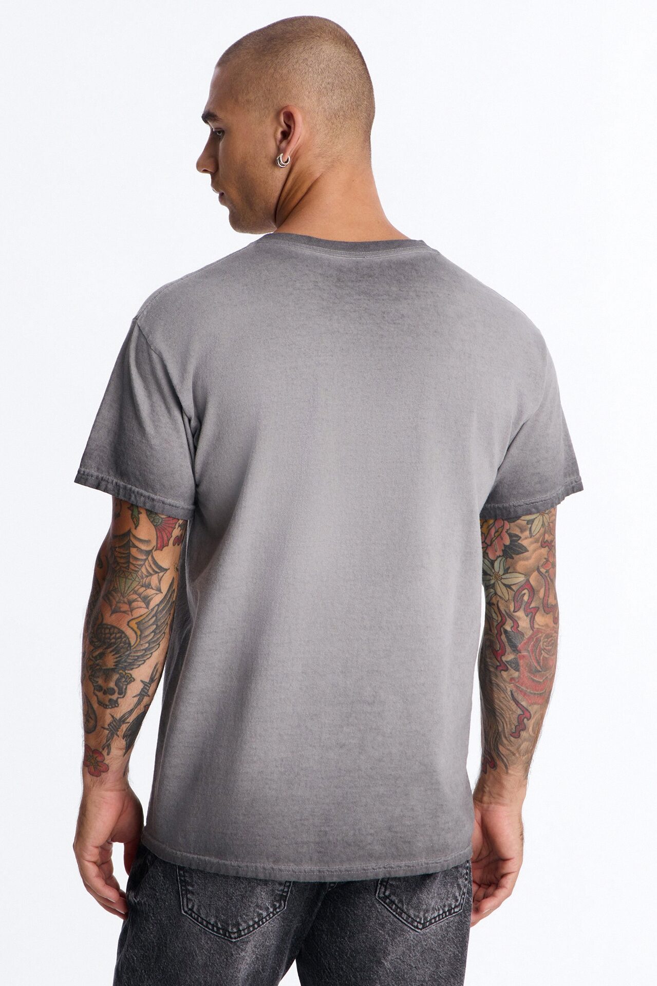 The Oil Wash Oversized Tee - Charcoal