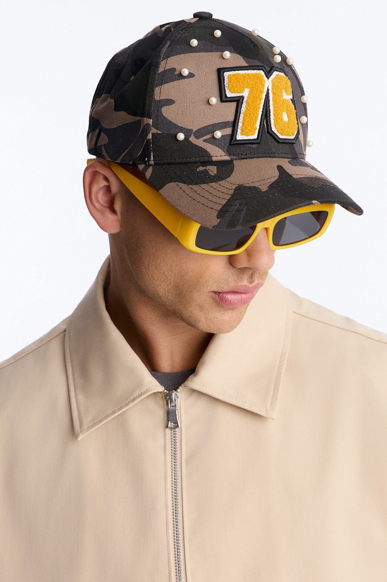 Camo Pearl 76 Patch Snapback Hat - Camouflage