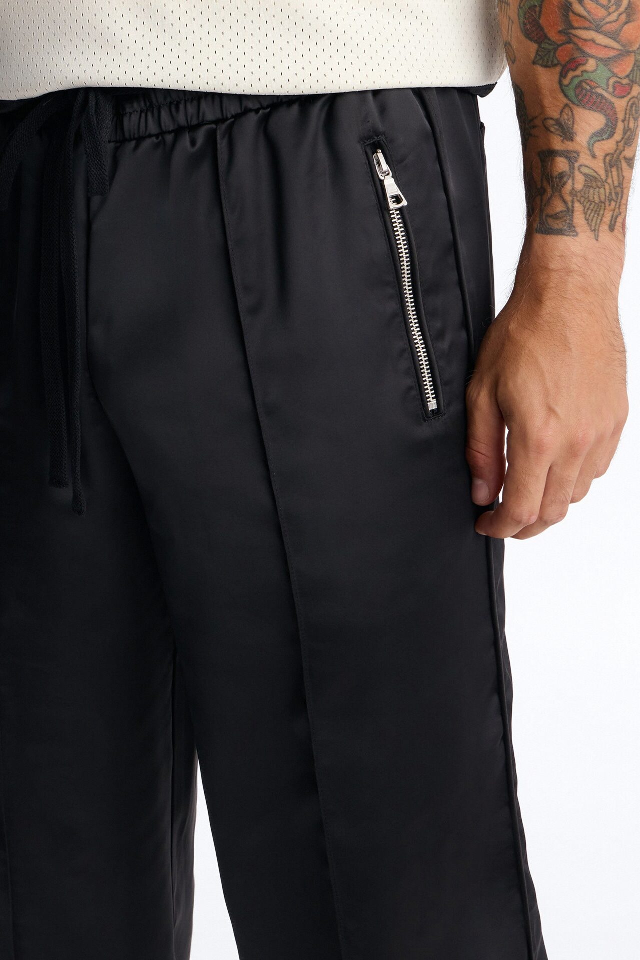 Straight Dusk Till Satin Pant - Black