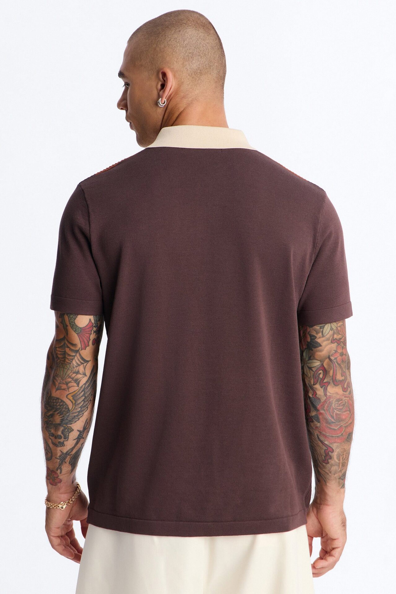 Palm Springs Panel Polo - Brown/combo