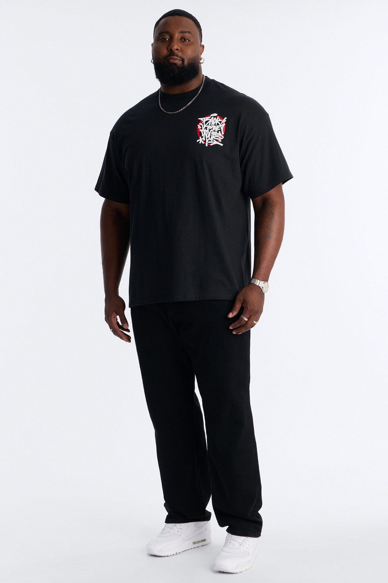 Back To The Roots Oversized Short Sleeve Tee - Black