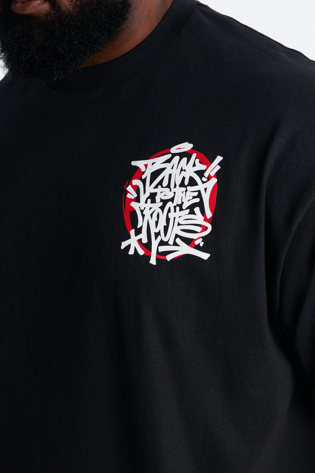 Back To The Roots Oversized Short Sleeve Tee - Black