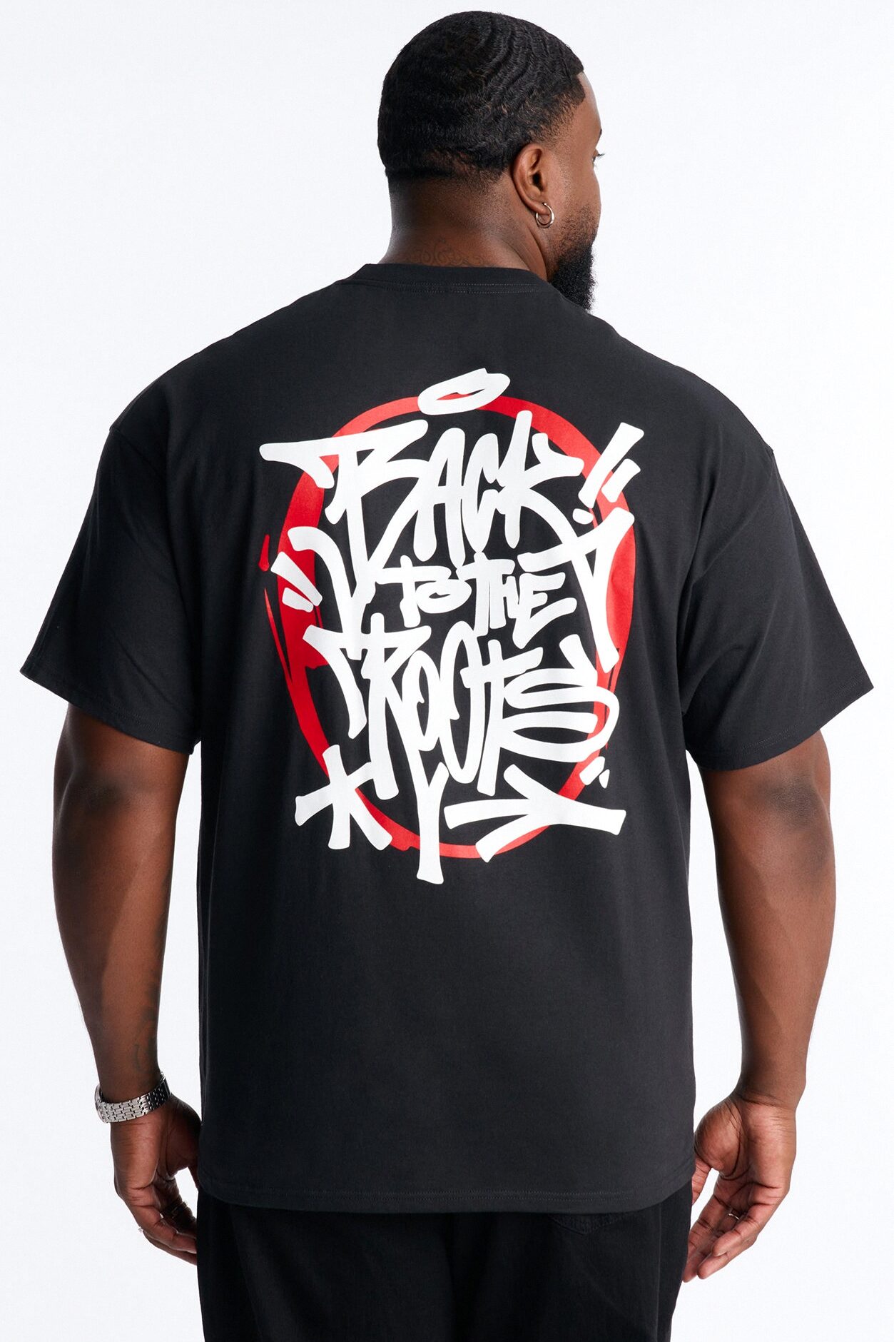 Back To The Roots Oversized Short Sleeve Tee - Black